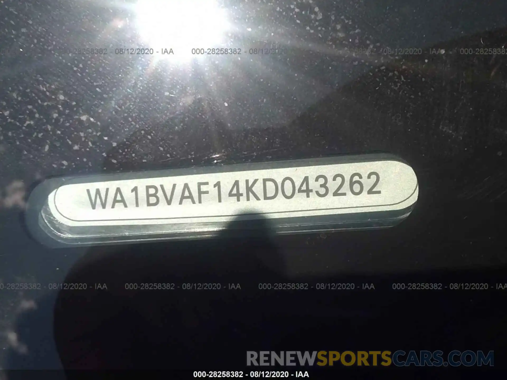 9 Photograph of a damaged car WA1BVAF14KD043262 AUDI Q8 2019