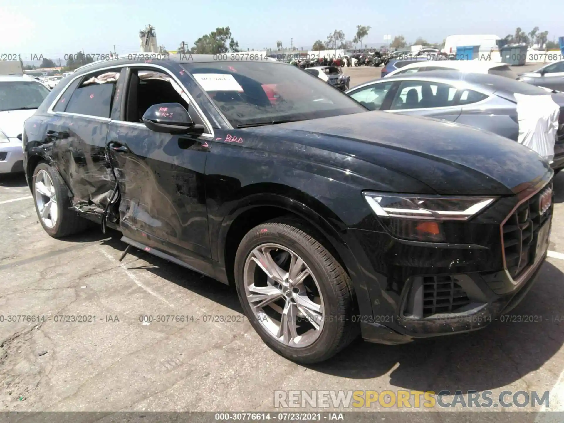 1 Photograph of a damaged car WA1BVAF16KD023384 AUDI Q8 2019