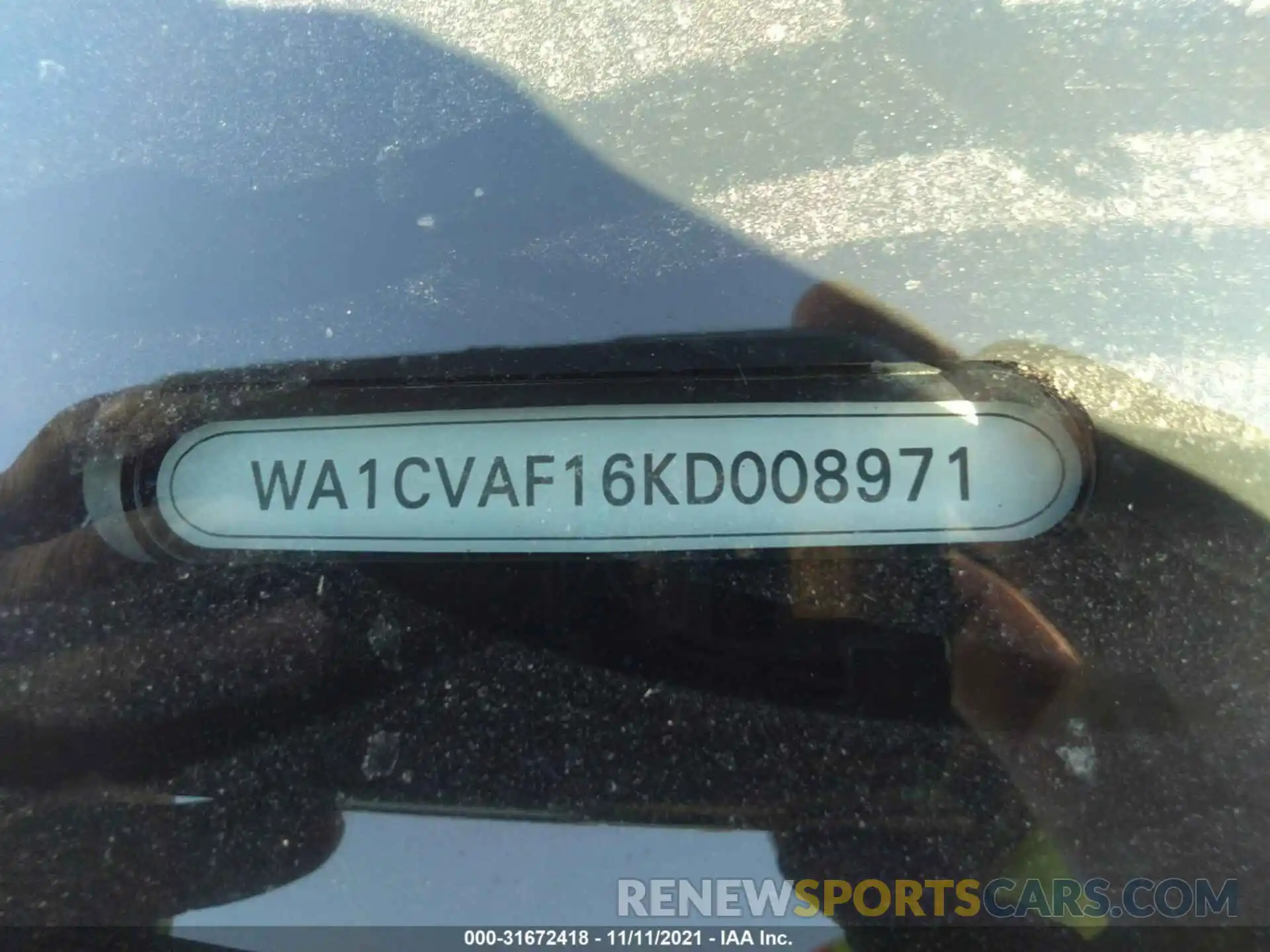 9 Фотография поврежденного автомобиля WA1CVAF16KD008971 AUDI Q8 2019