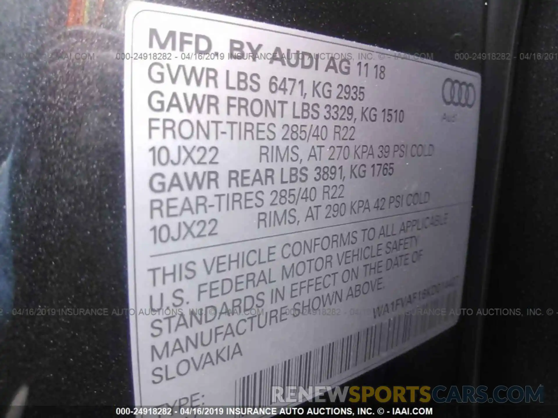 9 Photograph of a damaged car WA1FVAF16KD014427 AUDI Q8 2019