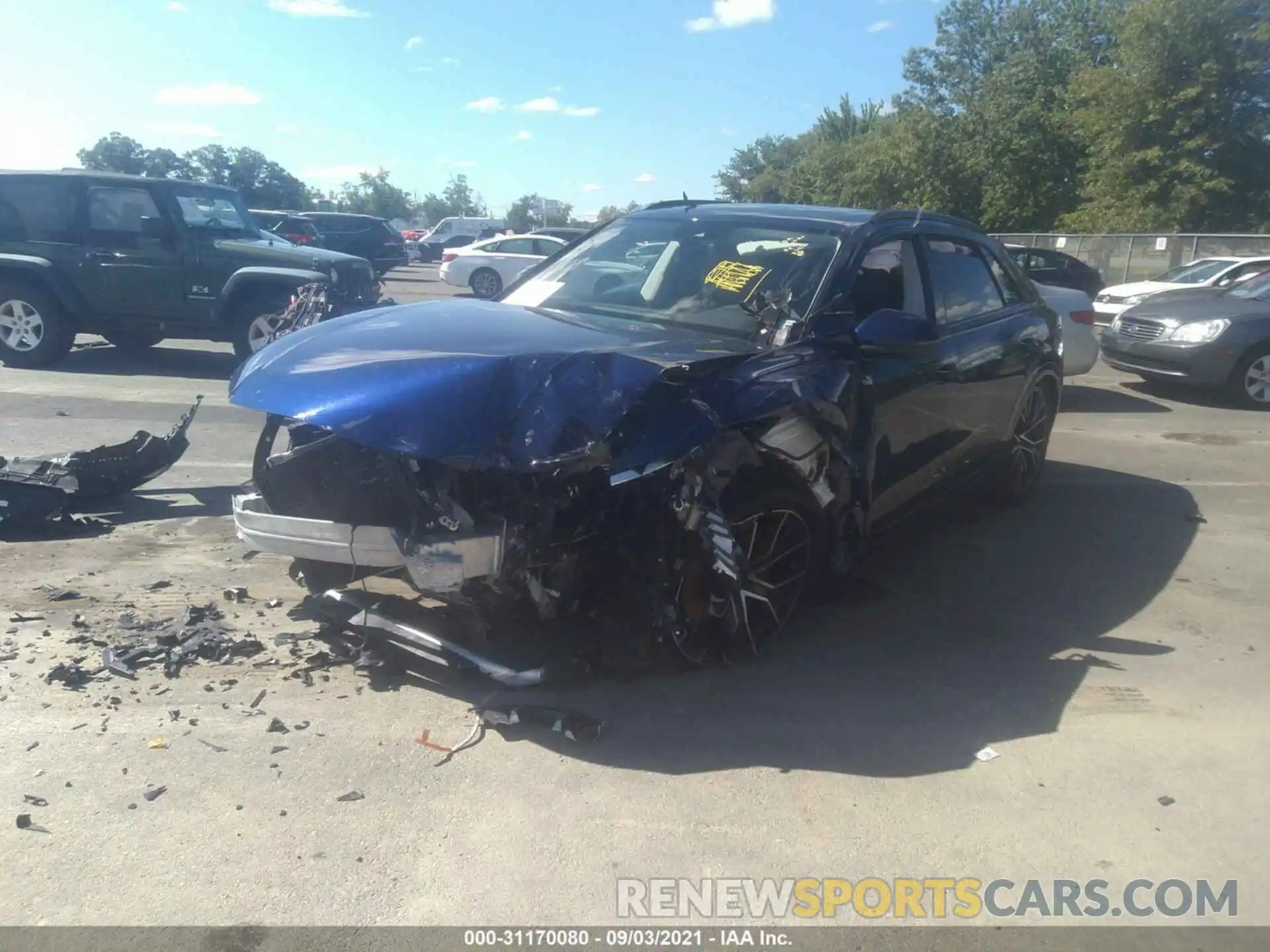 2 Photograph of a damaged car WA1EVAF14MD015476 AUDI Q8 2021