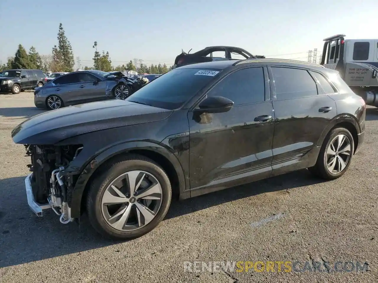 1 Photograph of a damaged car WA14AAGE7RB011904 AUDI Q8 E-TRON 2024