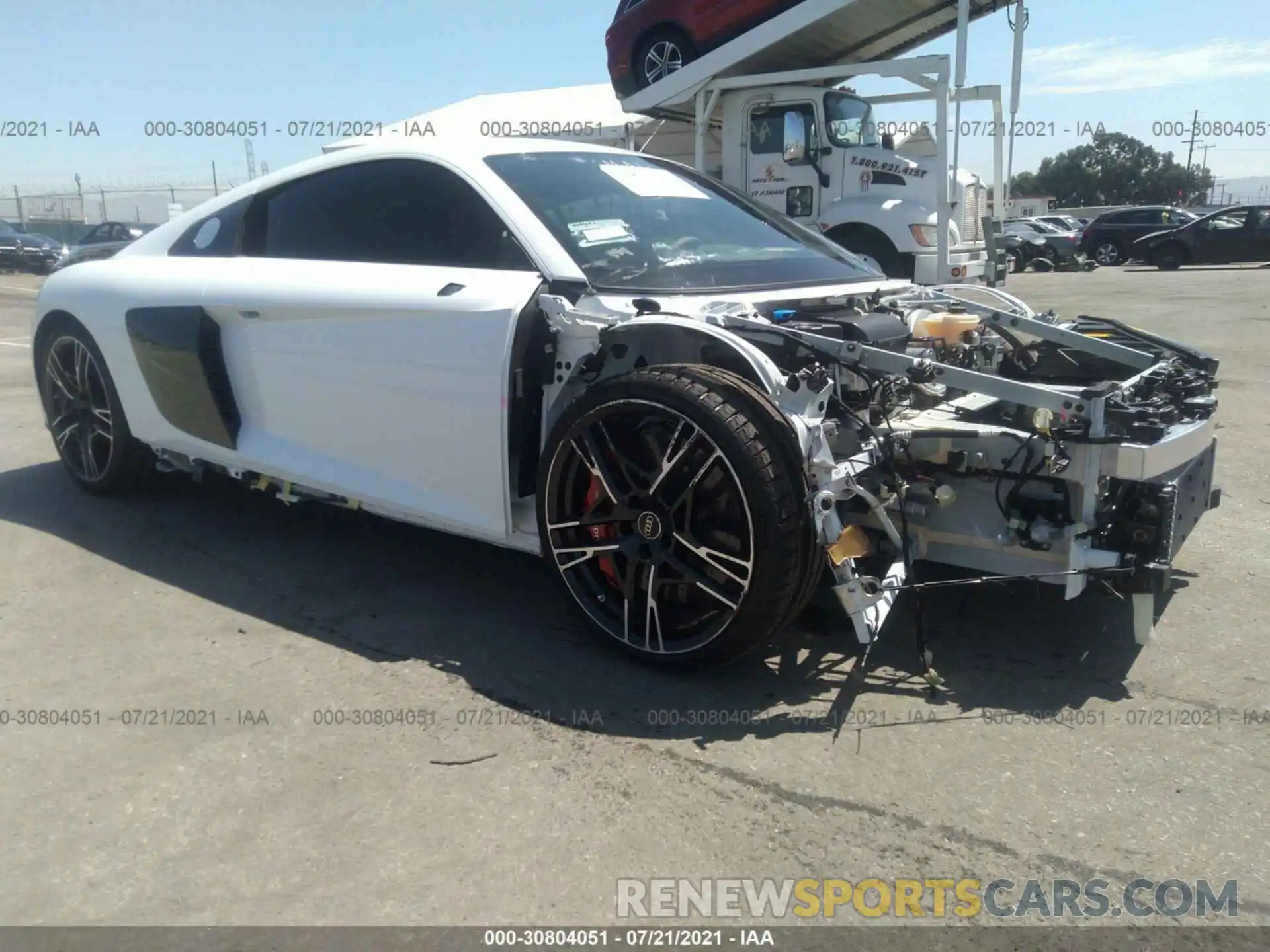 1 Photograph of a damaged car WUAKBAFX4M7901045 AUDI R8 COUPE 2021