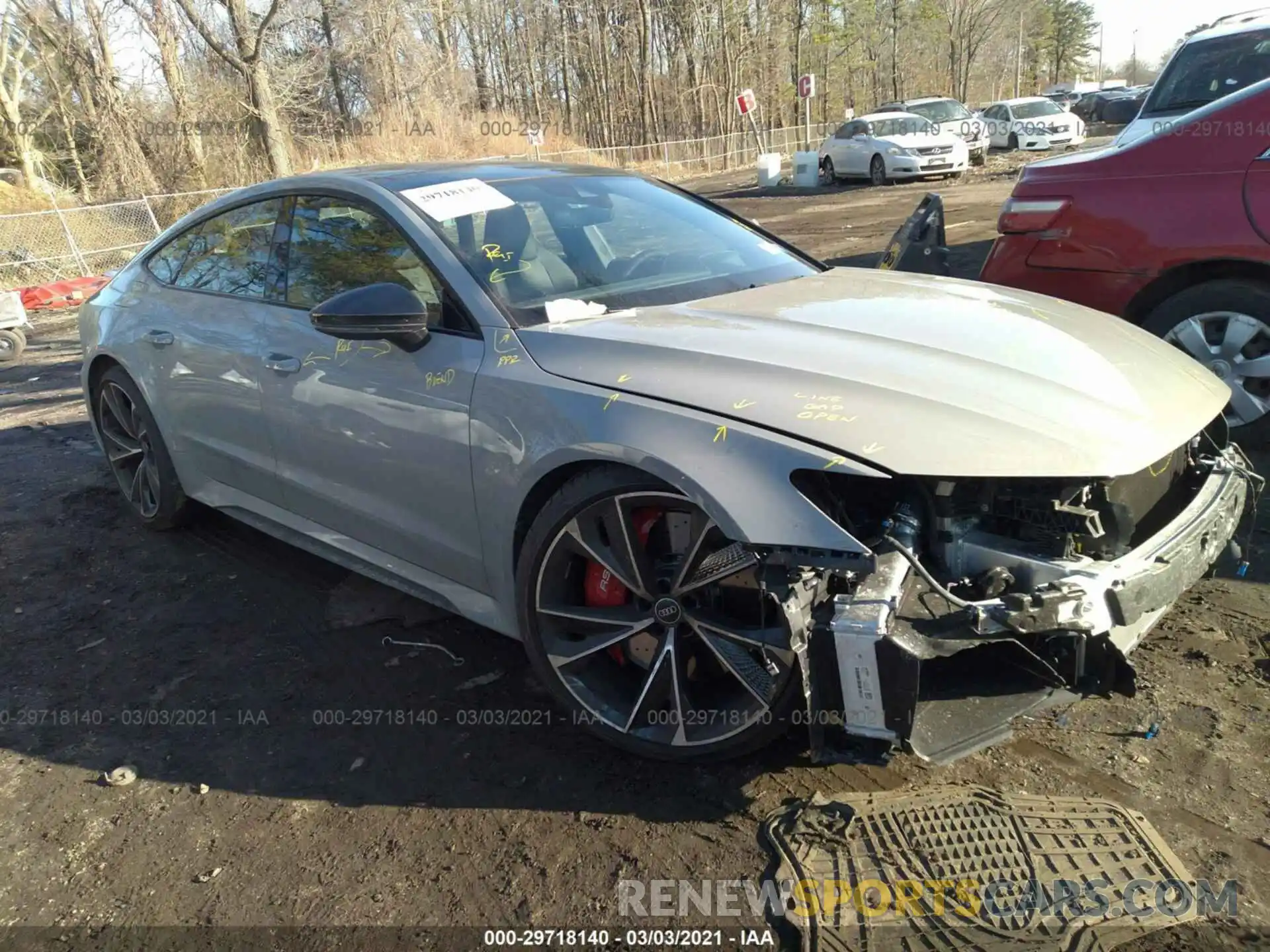 1 Photograph of a damaged car WUAPCBF20MN903108 AUDI RS 7 2021