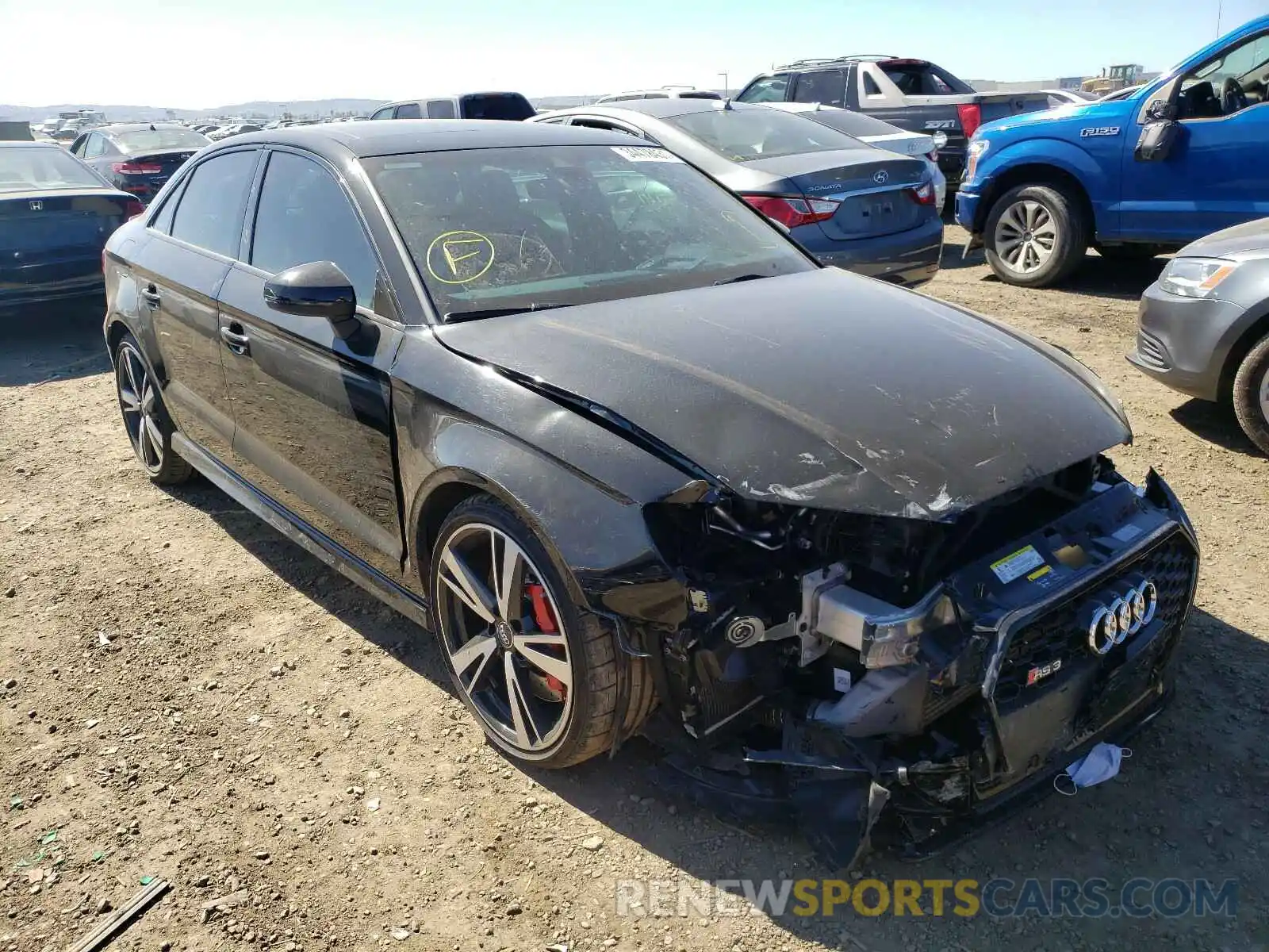 1 Photograph of a damaged car WUABWGFF3KA907661 AUDI RS3 2019