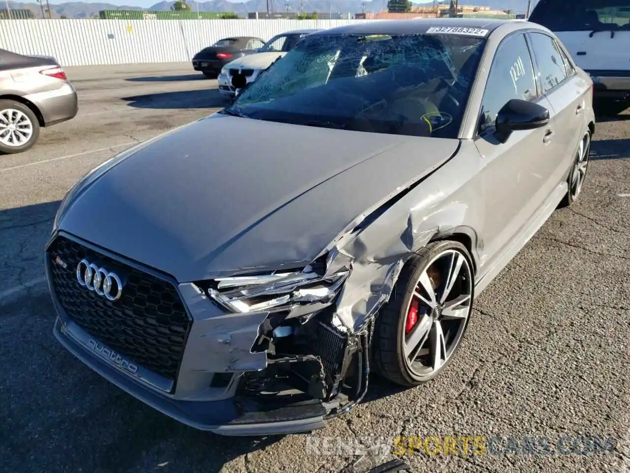 2 Photograph of a damaged car WUABWGFF9KA900486 AUDI RS3 2019