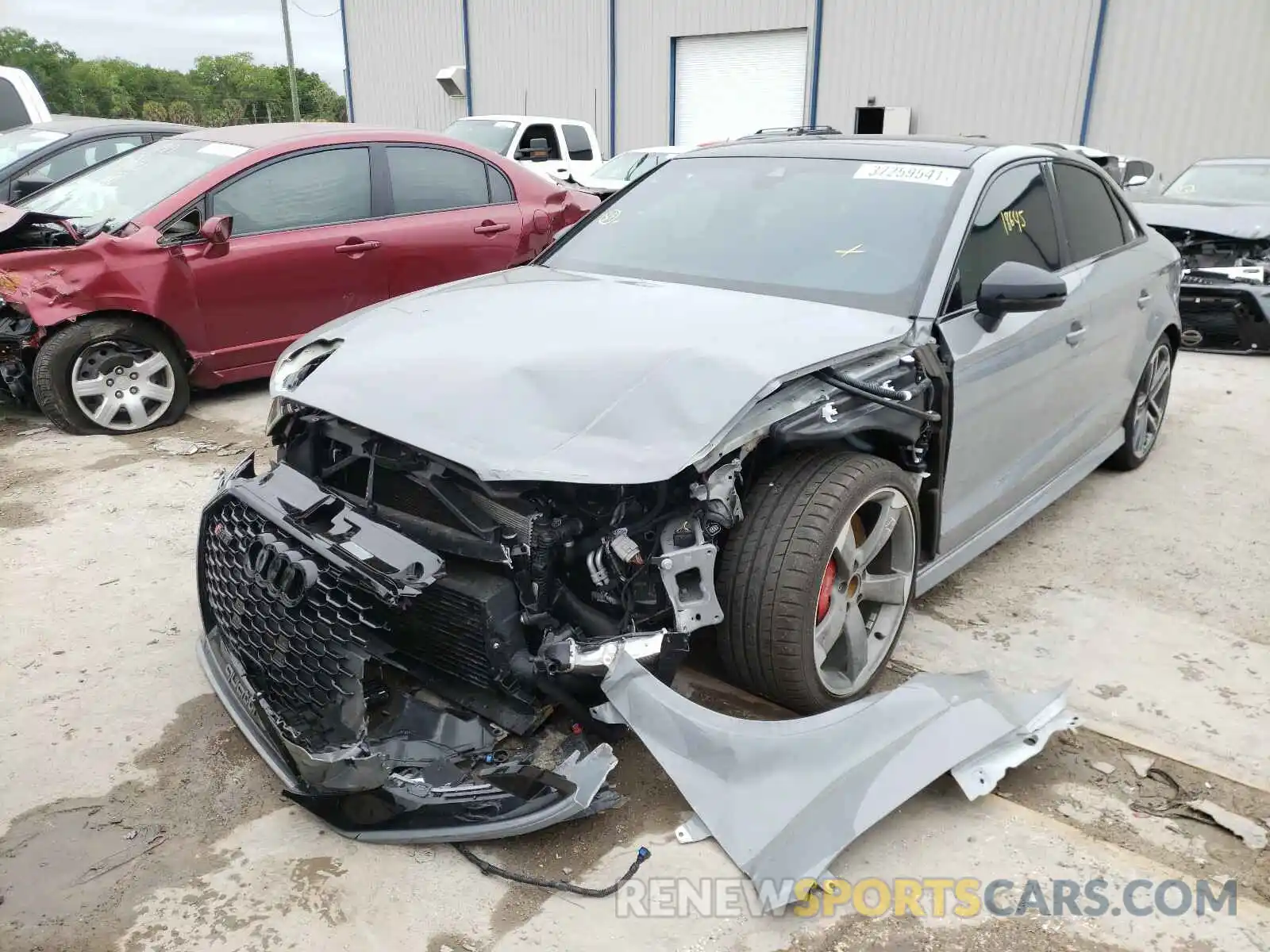 2 Photograph of a damaged car WUABWGFF9KA905347 AUDI RS3 2019