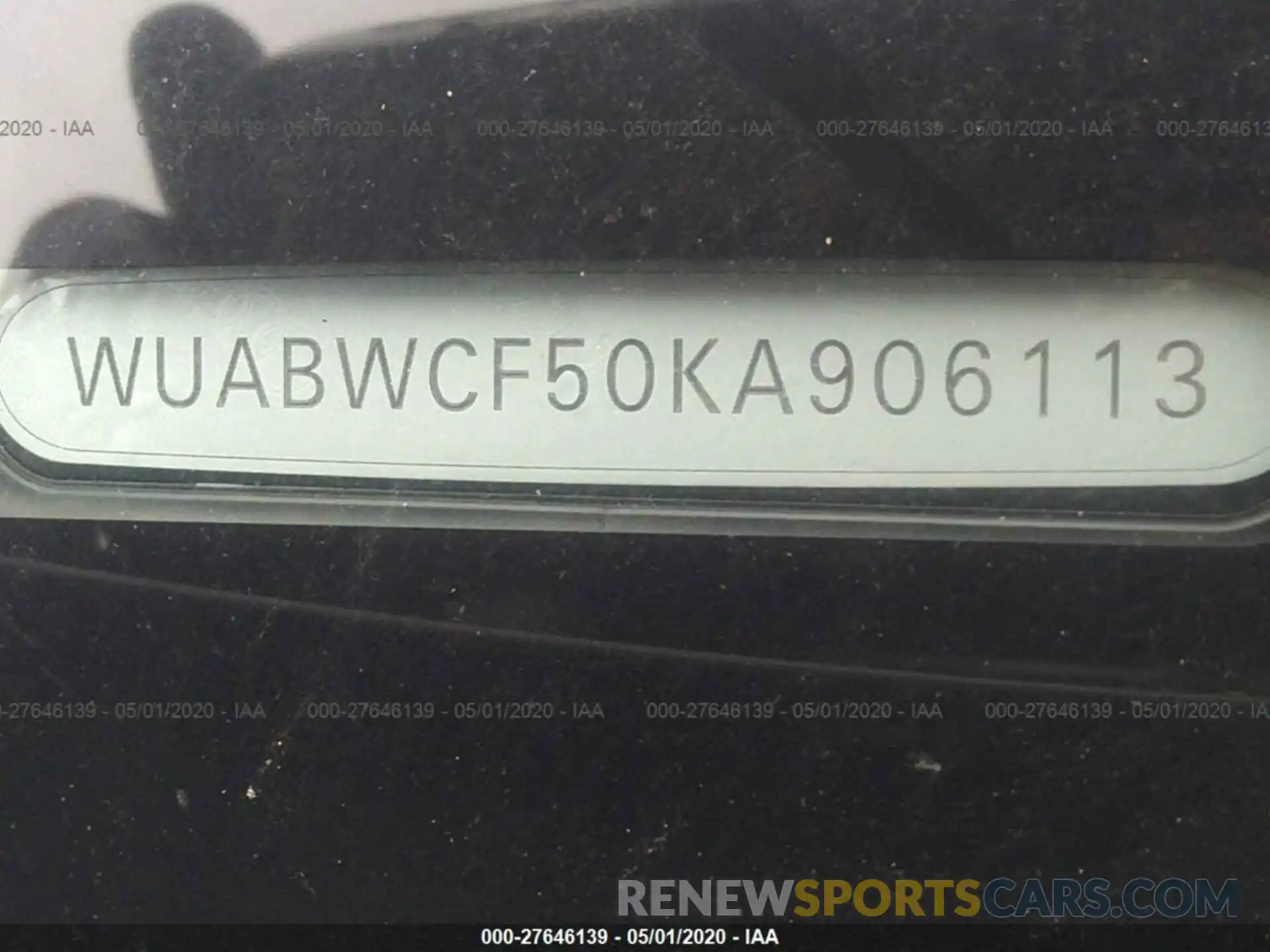 9 Photograph of a damaged car WUABWCF50KA906113 AUDI RS5 2019