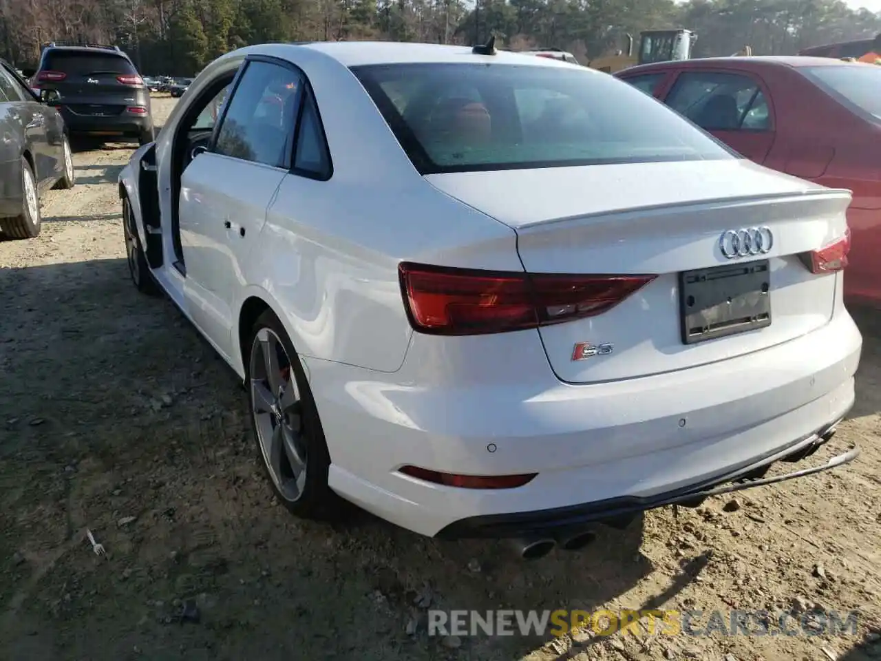 3 Photograph of a damaged car WAUB1GFF0KA103133 AUDI S3 2019