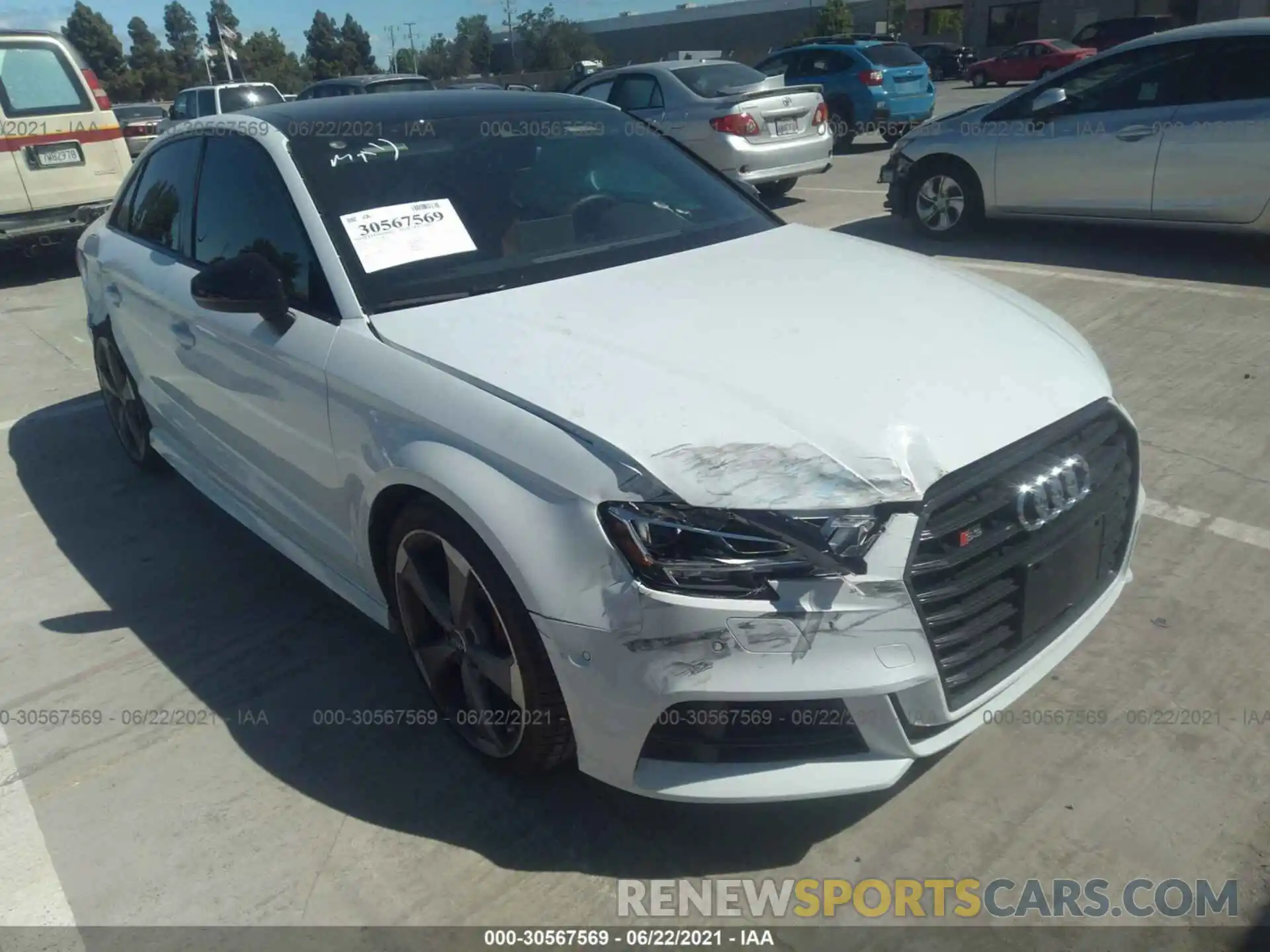 1 Photograph of a damaged car WAUE1GFF1LA078497 AUDI S3 2020