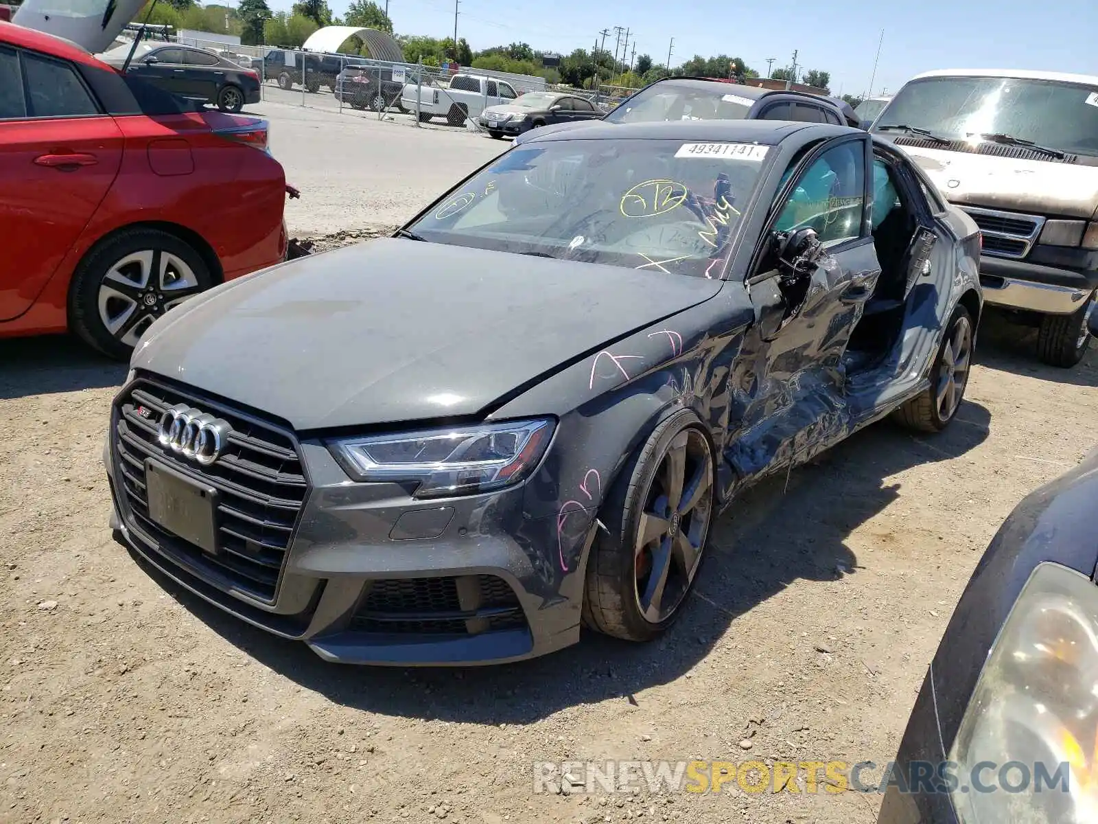 2 Photograph of a damaged car WAUE1GFF2LA027817 AUDI S3 2020