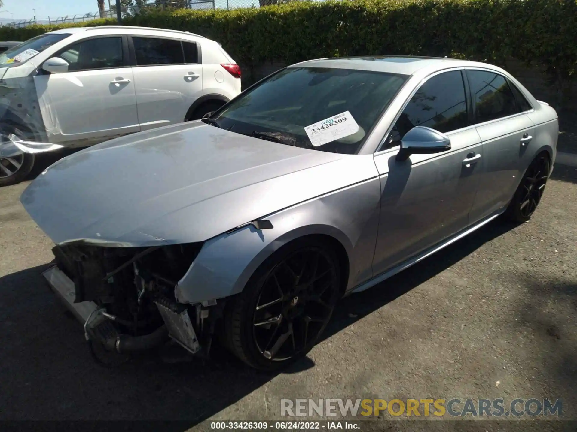 2 Photograph of a damaged car WAUA4AF47KA001651 AUDI S4 2019