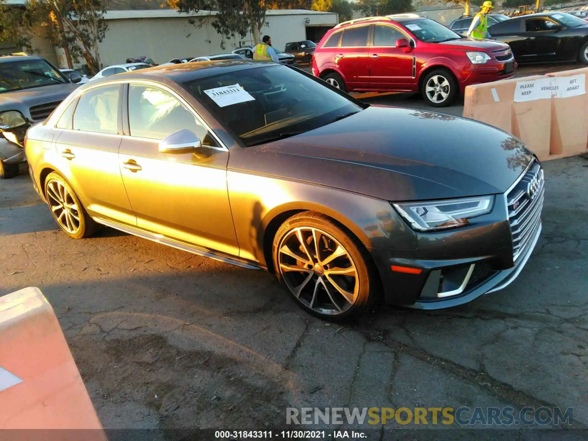 1 Photograph of a damaged car WAUB4AF40KA005383 AUDI S4 2019