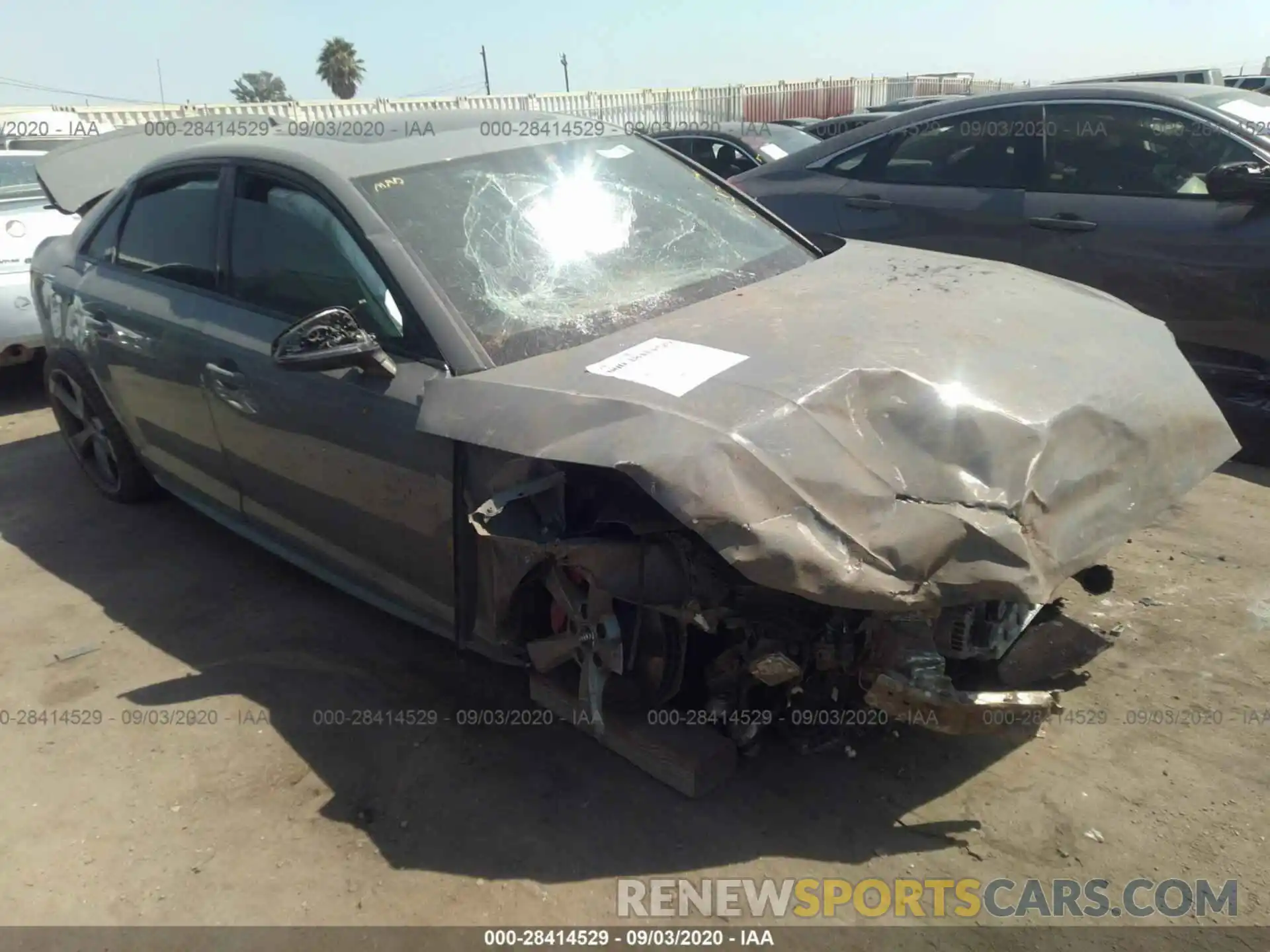 1 Photograph of a damaged car WAUB4AF42KA006809 AUDI S4 2019