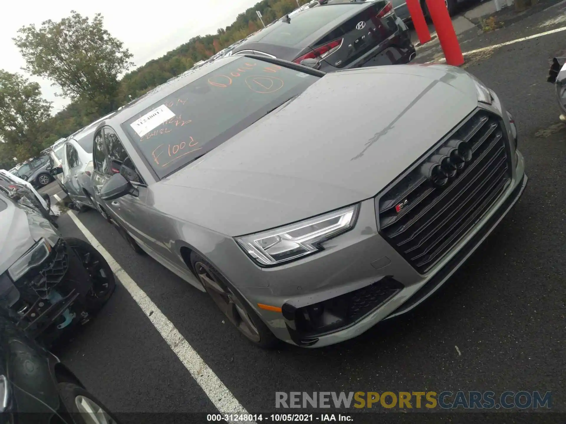 1 Photograph of a damaged car WAUB4AF42KA089674 AUDI S4 2019