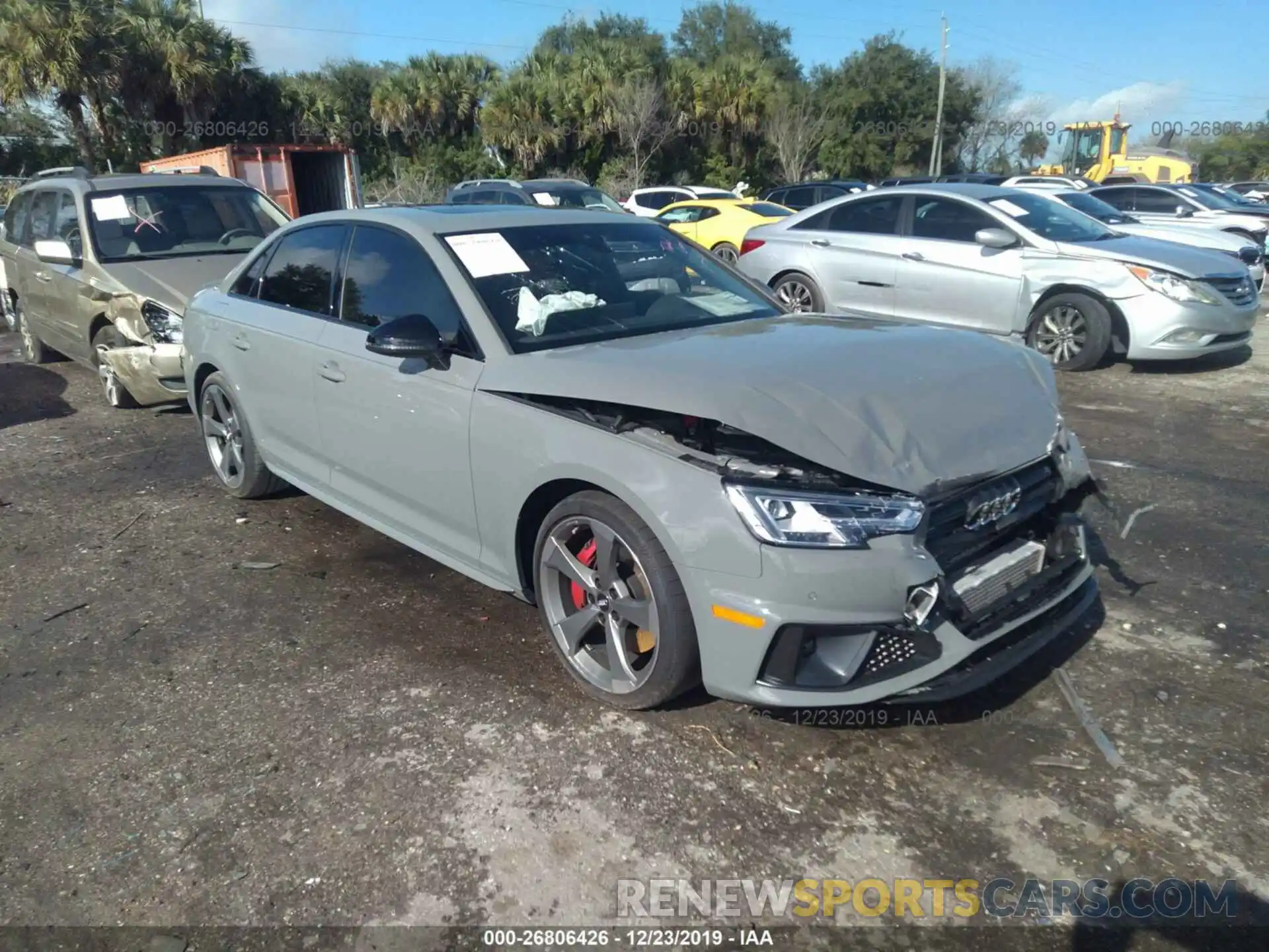 1 Photograph of a damaged car WAUB4AF48KA001209 AUDI S4 2019