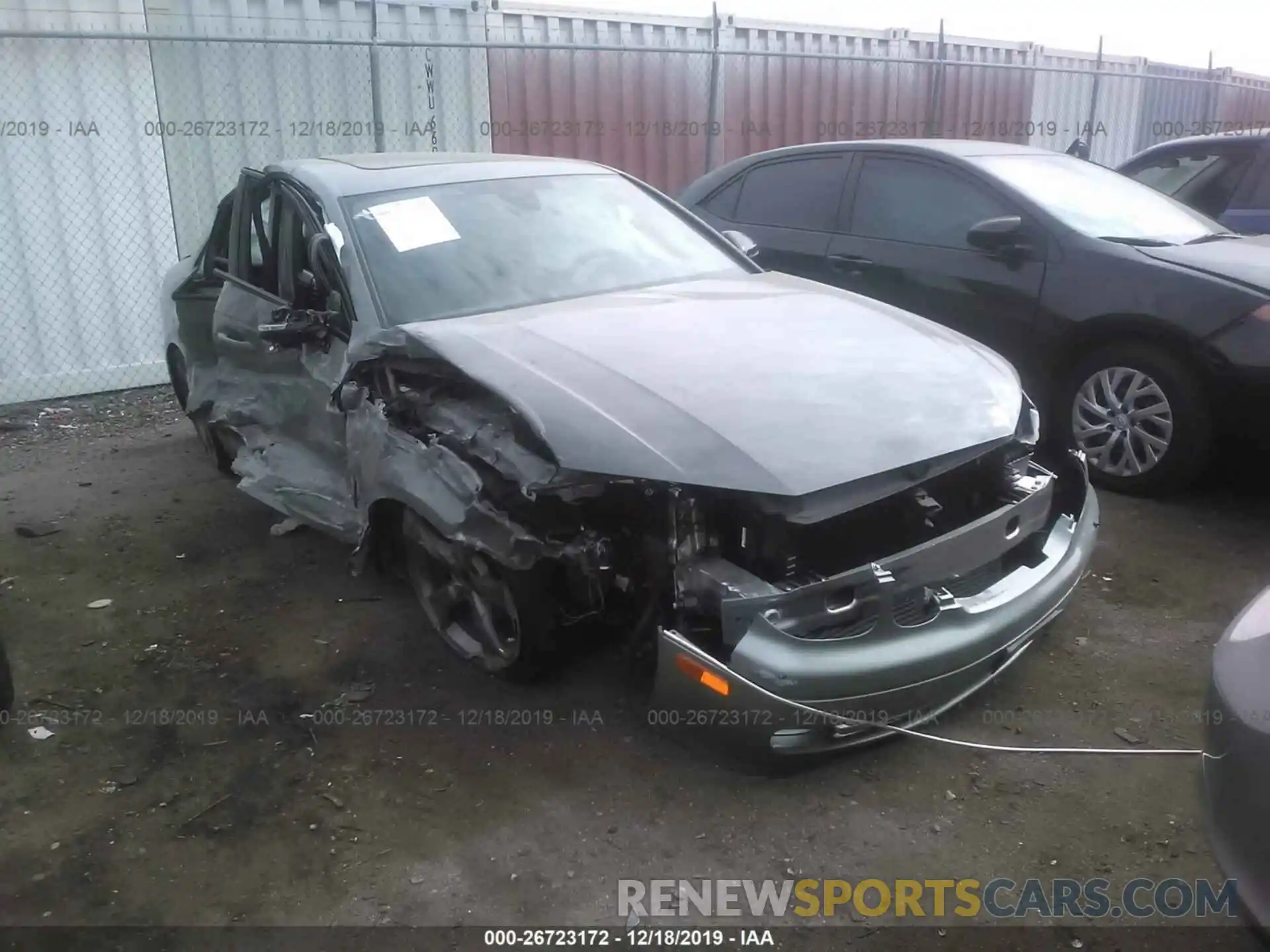 1 Photograph of a damaged car WAUB4AF48KA080249 AUDI S4 2019