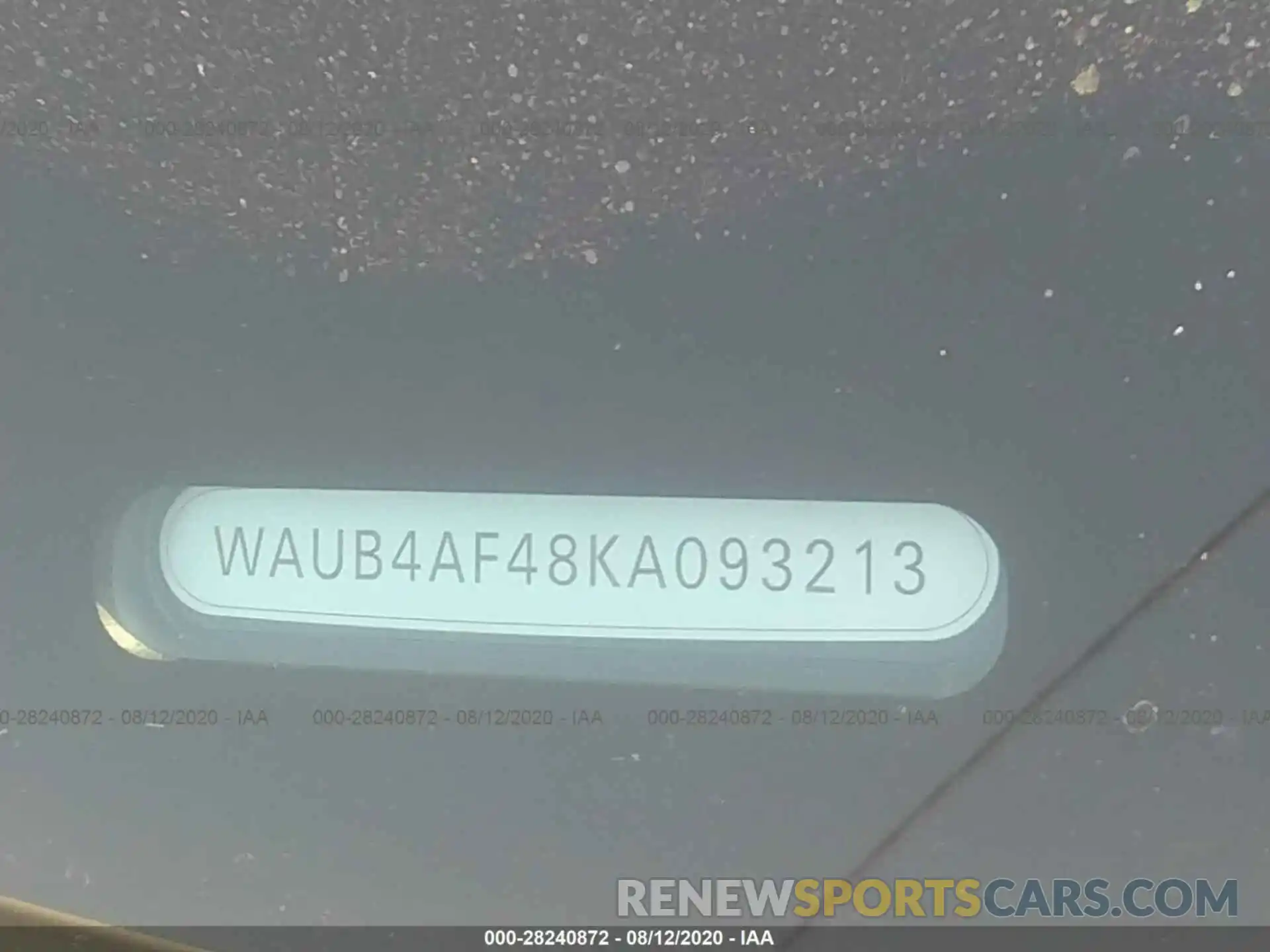 9 Photograph of a damaged car WAUB4AF48KA093213 AUDI S4 2019