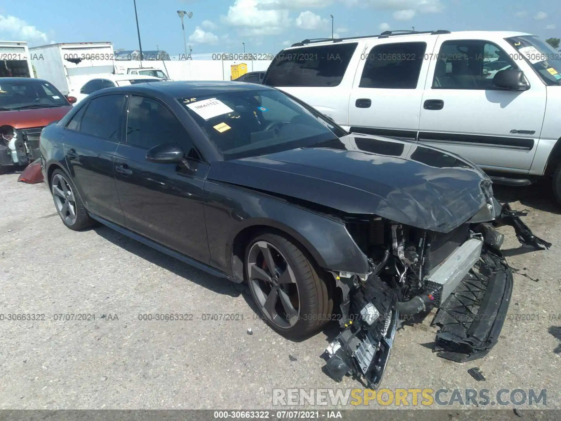 1 Photograph of a damaged car WAUB4AF4XKA117043 AUDI S4 2019