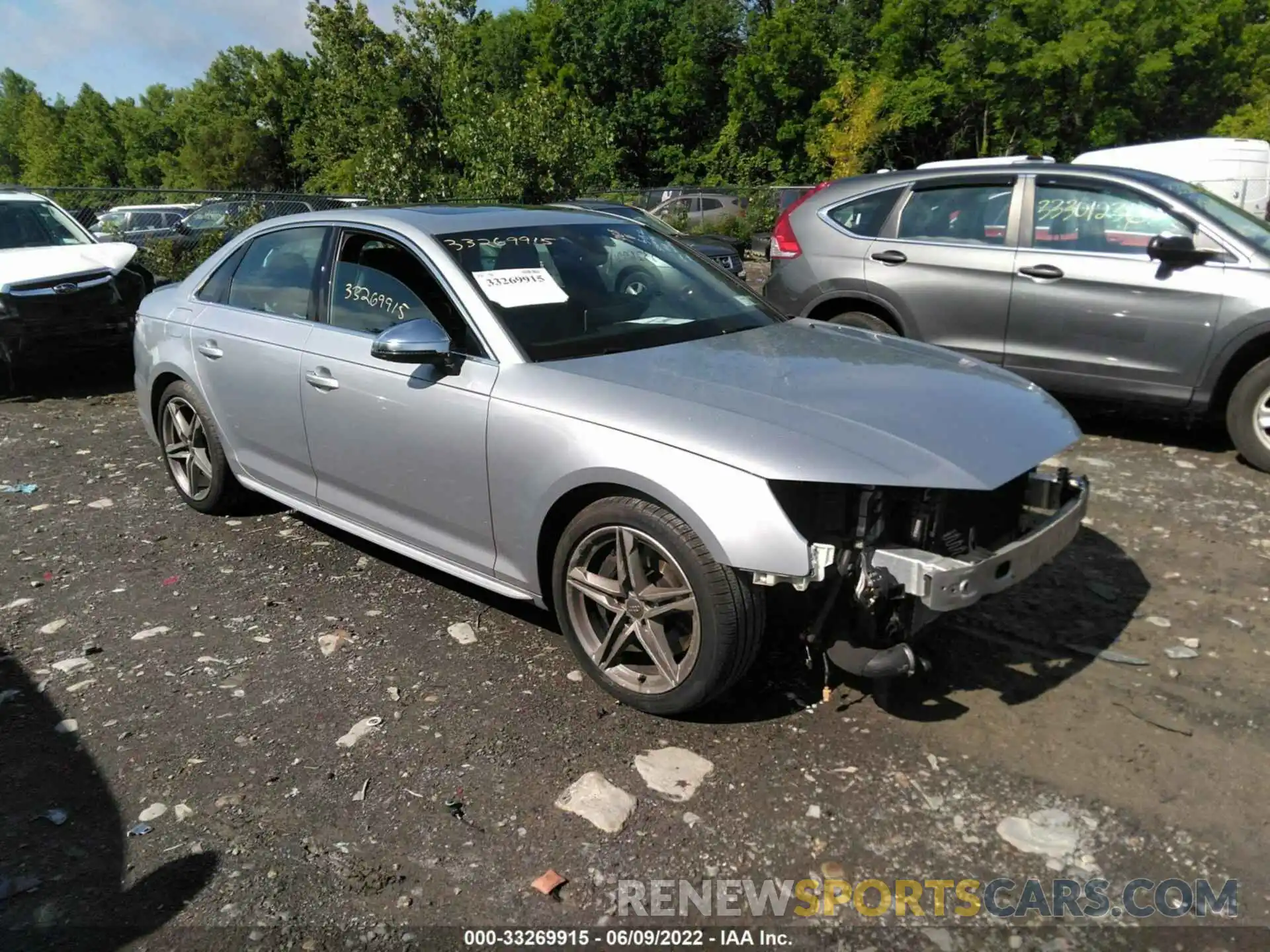 1 Photograph of a damaged car WAUB4BF40KA105781 AUDI S4 2019