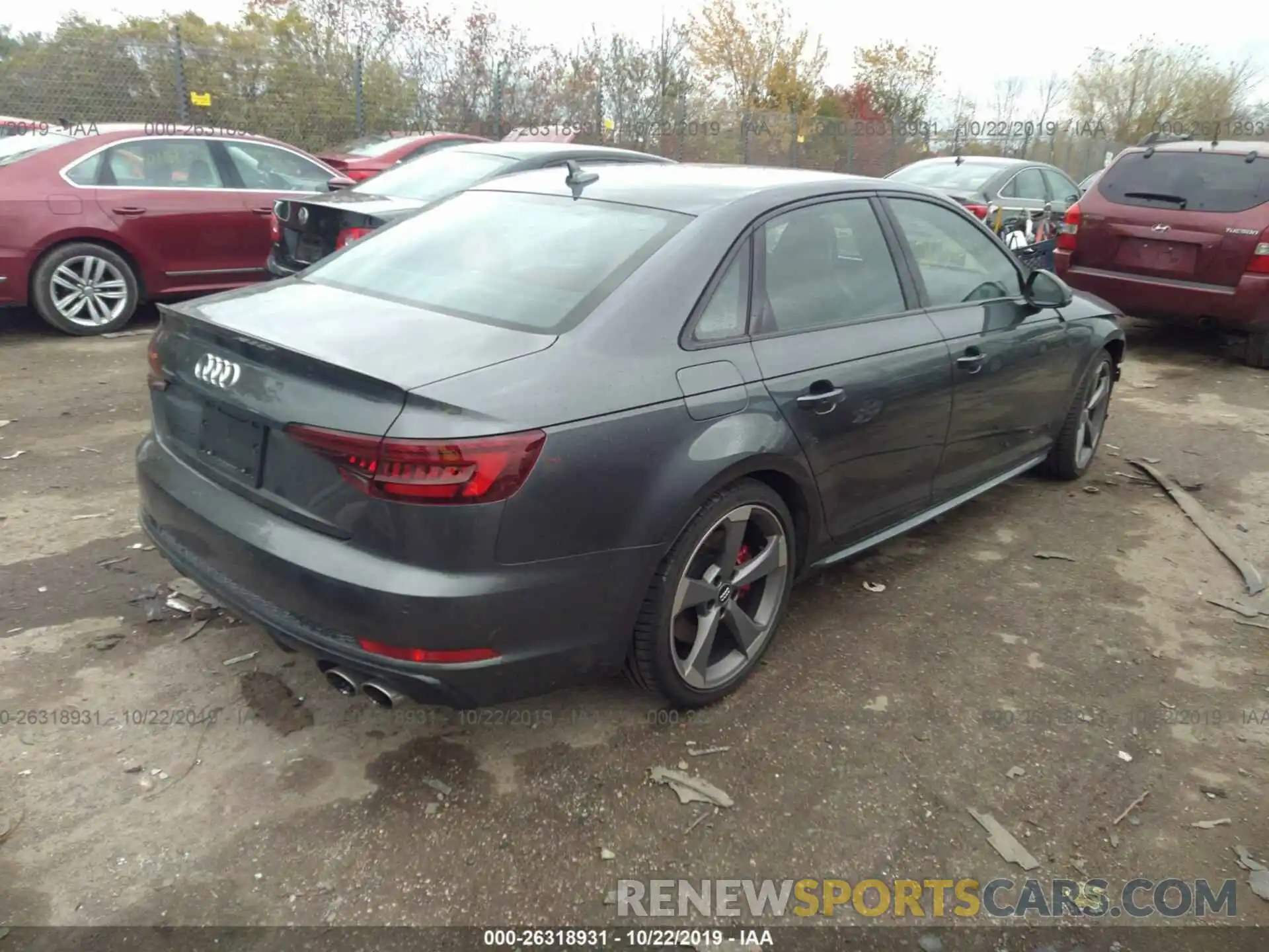 4 Фотография поврежденного автомобиля WAUC4AF44KA006220 AUDI S4 2019