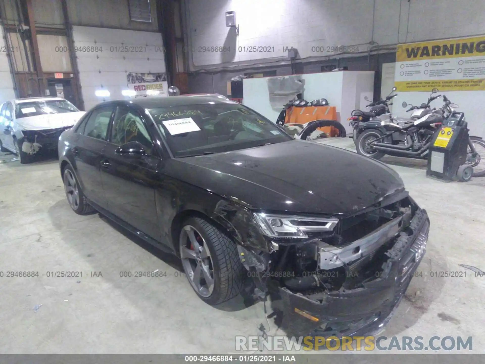 1 Photograph of a damaged car WAUC4AF46KA010558 AUDI S4 2019