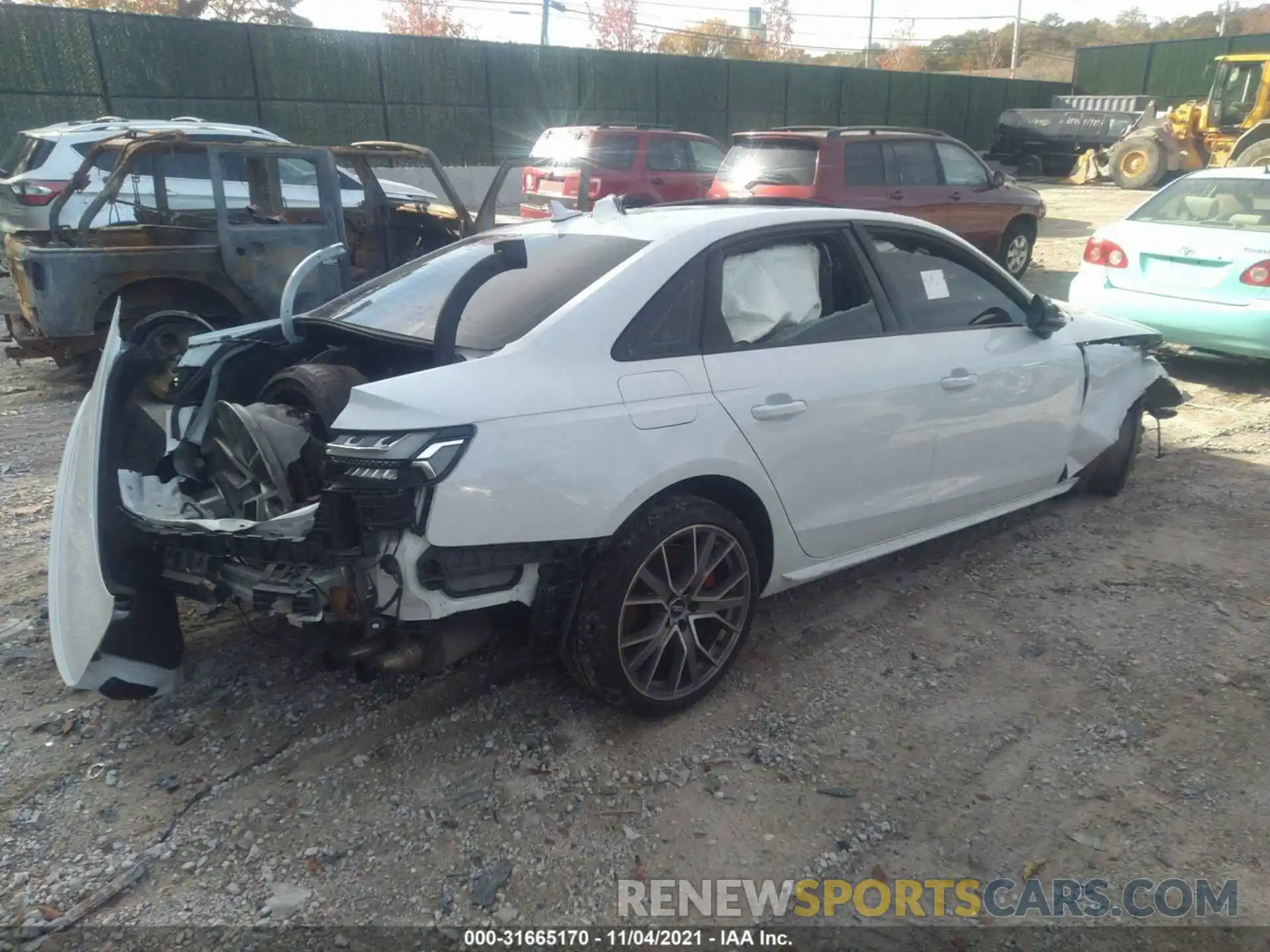 4 Photograph of a damaged car WAUB4AF43LA062517 AUDI S4 2020