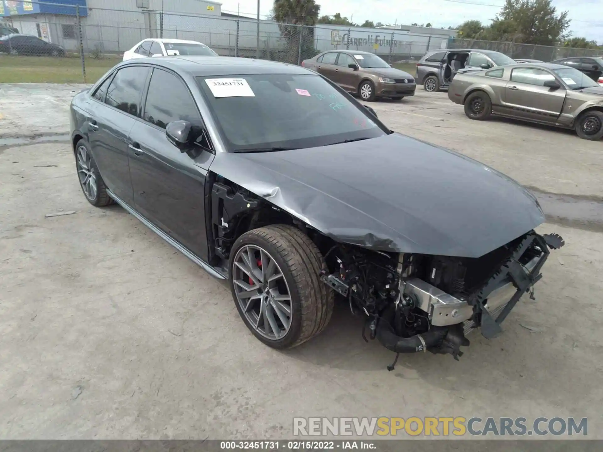 1 Photograph of a damaged car WAUB4AF4XMA016295 AUDI S4 2021