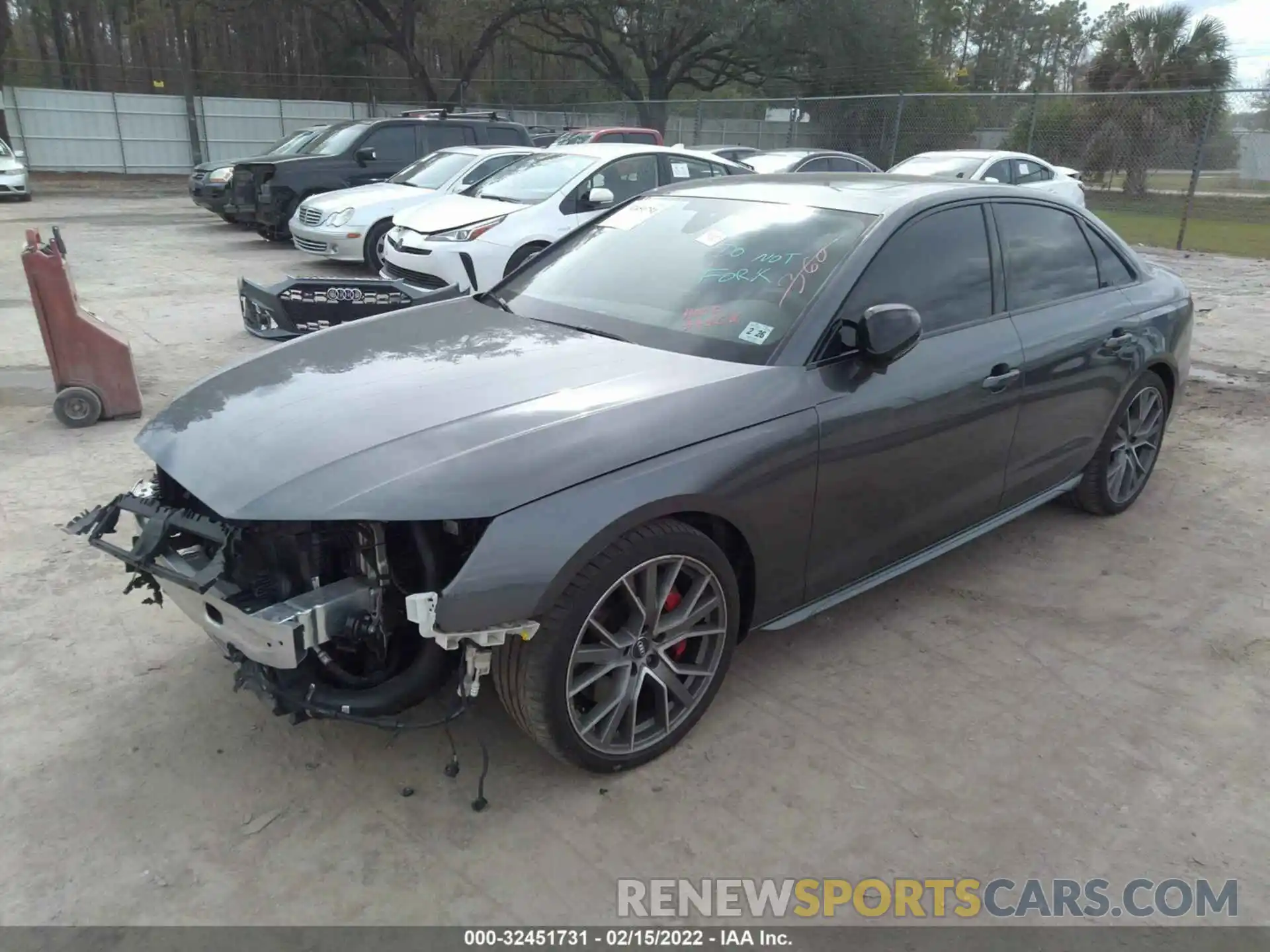 2 Photograph of a damaged car WAUB4AF4XMA016295 AUDI S4 2021