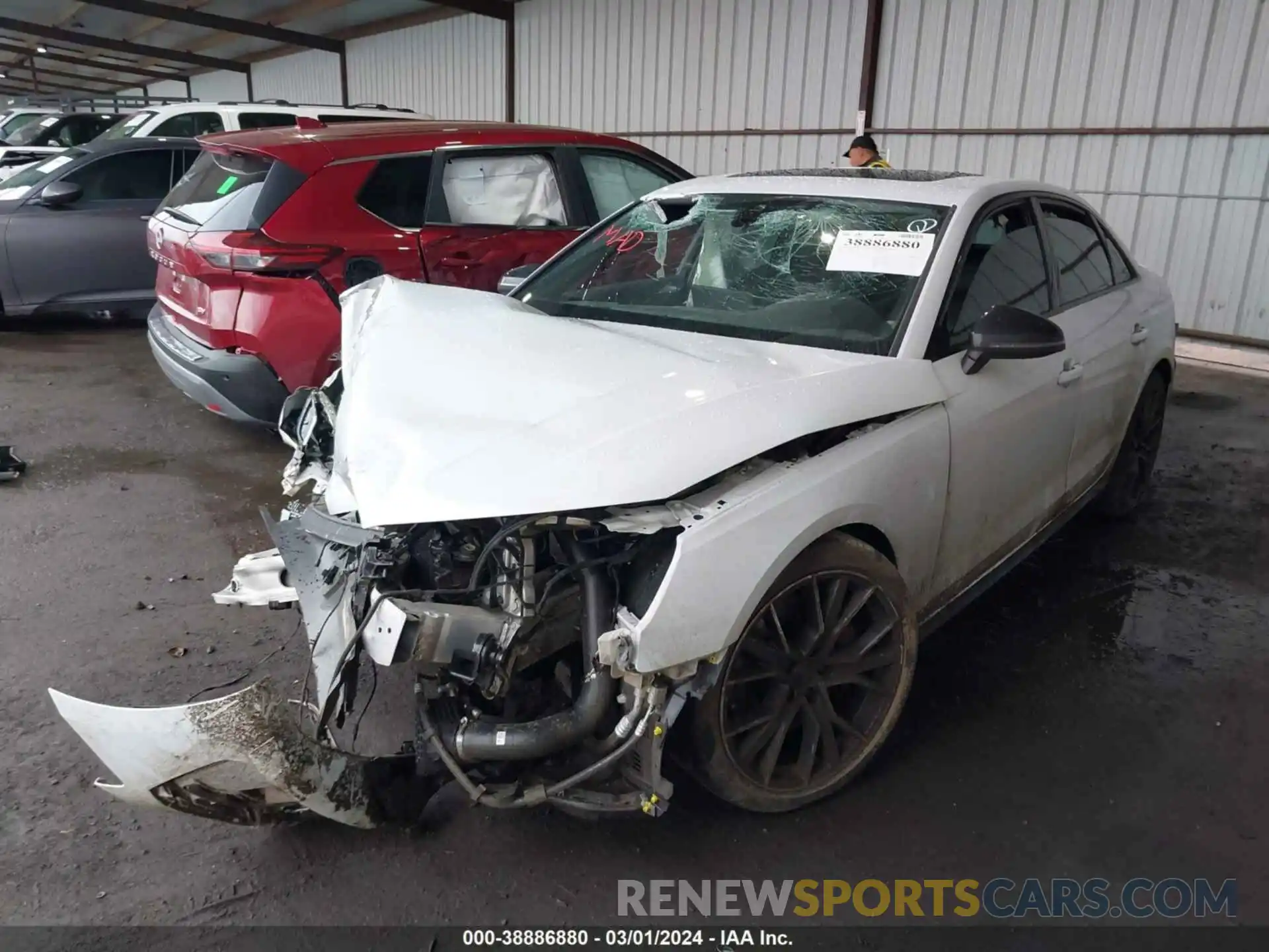 2 Photograph of a damaged car WAUB4AF45PA061293 AUDI S4 2023