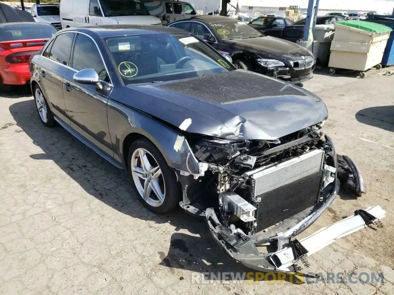 1 Photograph of a damaged car WAUA4AF49KA074505 AUDI S4/RS4 2019