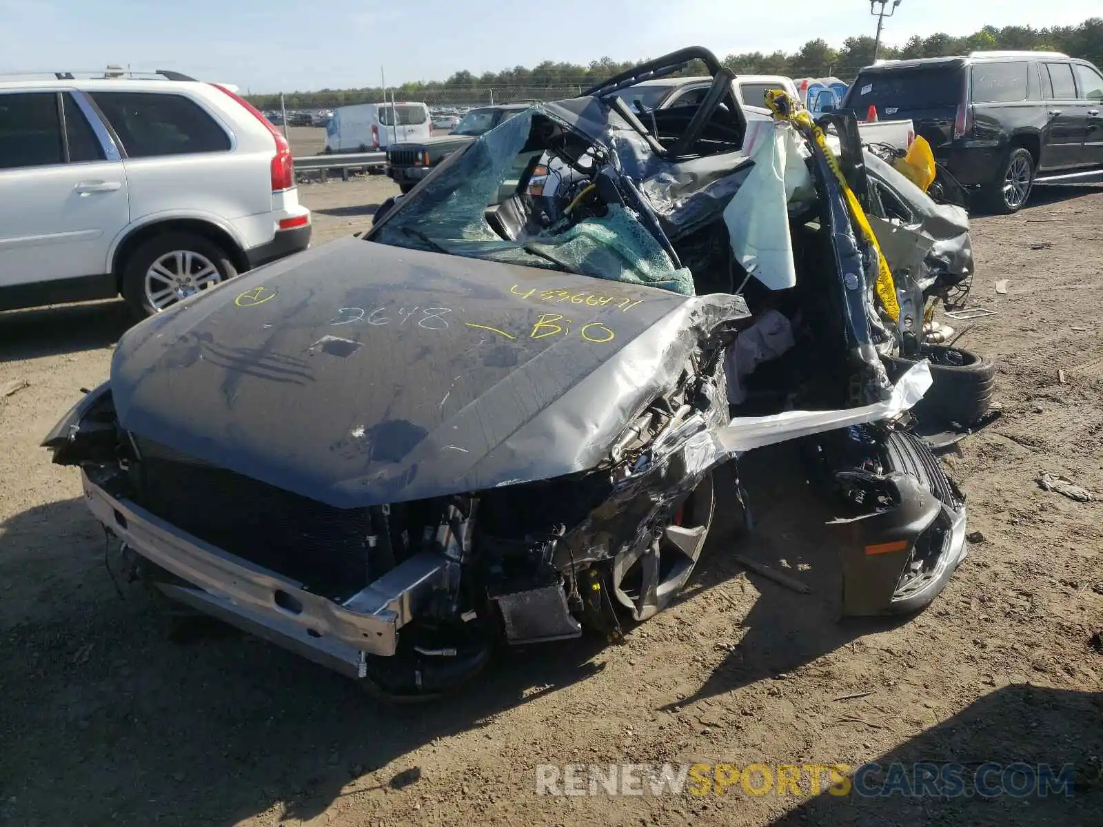 2 Photograph of a damaged car WAUB4AF47KA001329 AUDI S4/RS4 2019