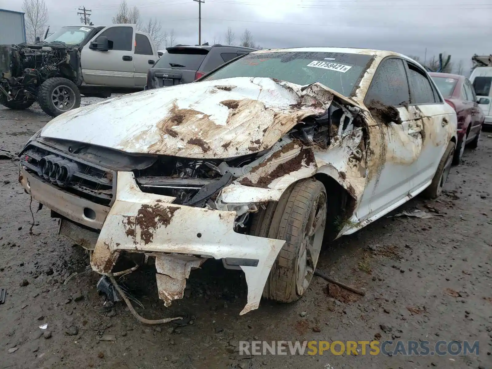 2 Photograph of a damaged car WAUB4AF48KA069283 AUDI S4/RS4 2019