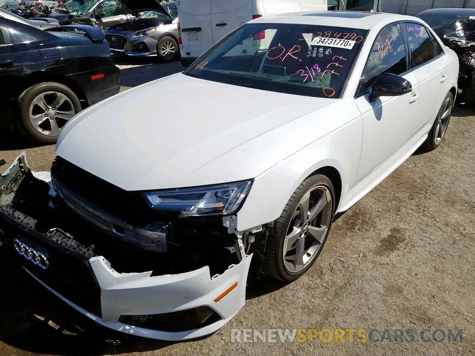 2 Photograph of a damaged car WAUC4AF44KA009618 AUDI S4/RS4 2019