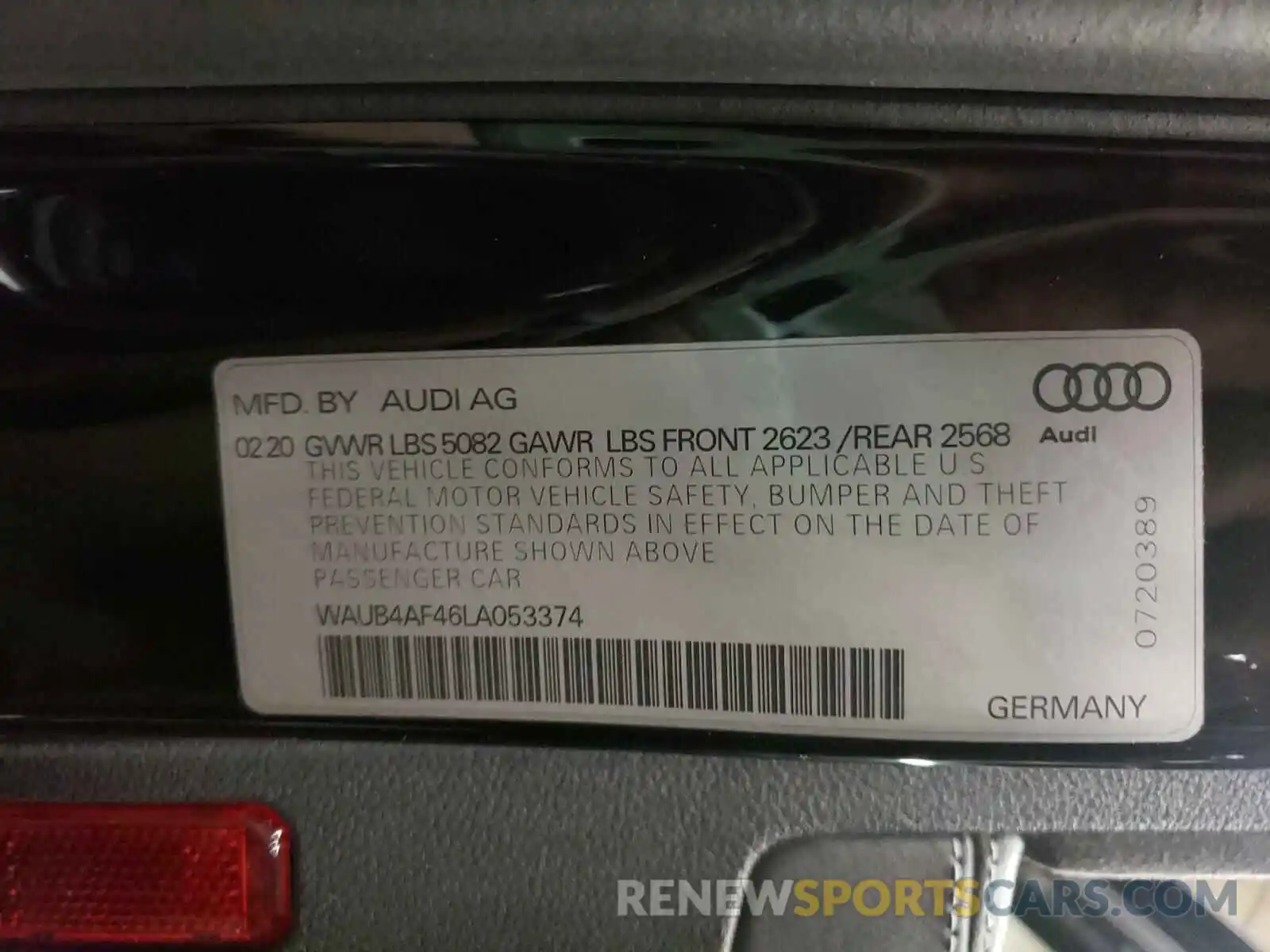 10 Фотография поврежденного автомобиля WAUB4AF46LA053374 AUDI S4/RS4 2020