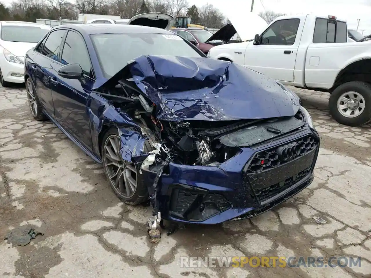 1 Photograph of a damaged car WAUB4AF44MA020150 AUDI S4/RS4 2021