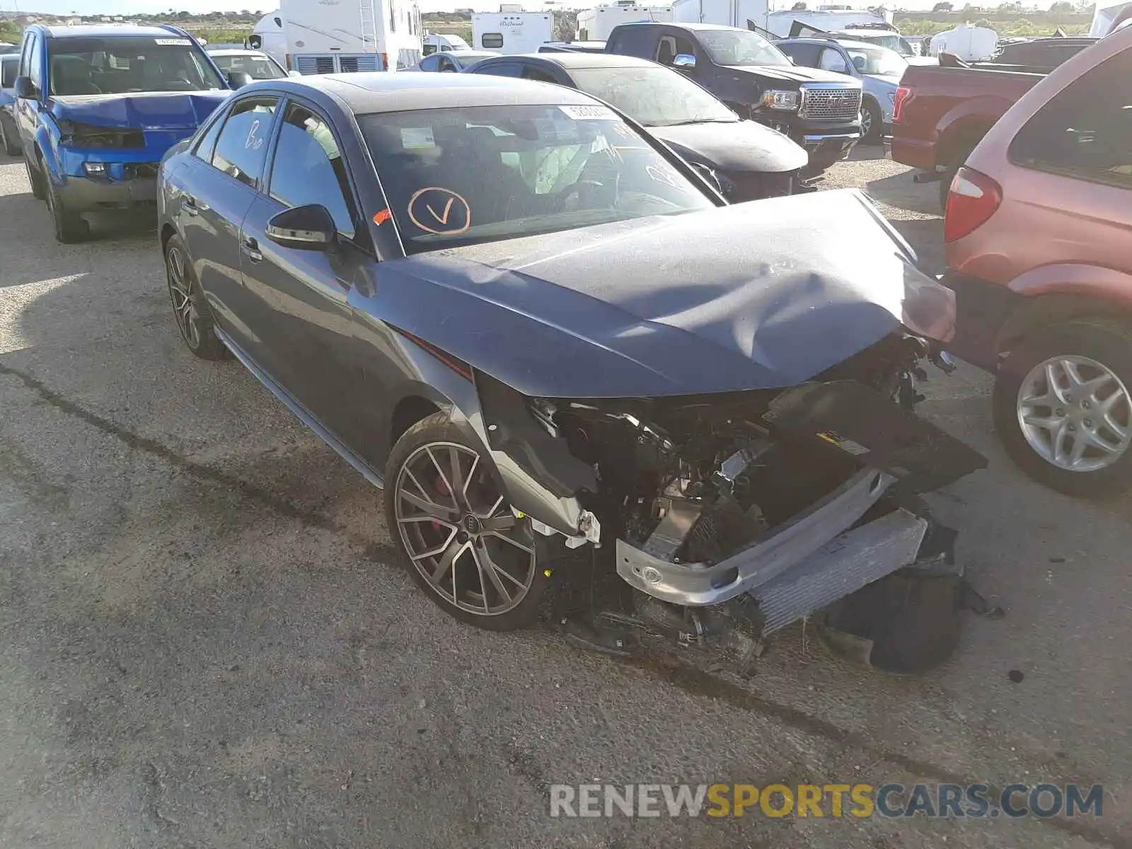 1 Photograph of a damaged car WAUB4AF48MA038473 AUDI S4/RS4 2021