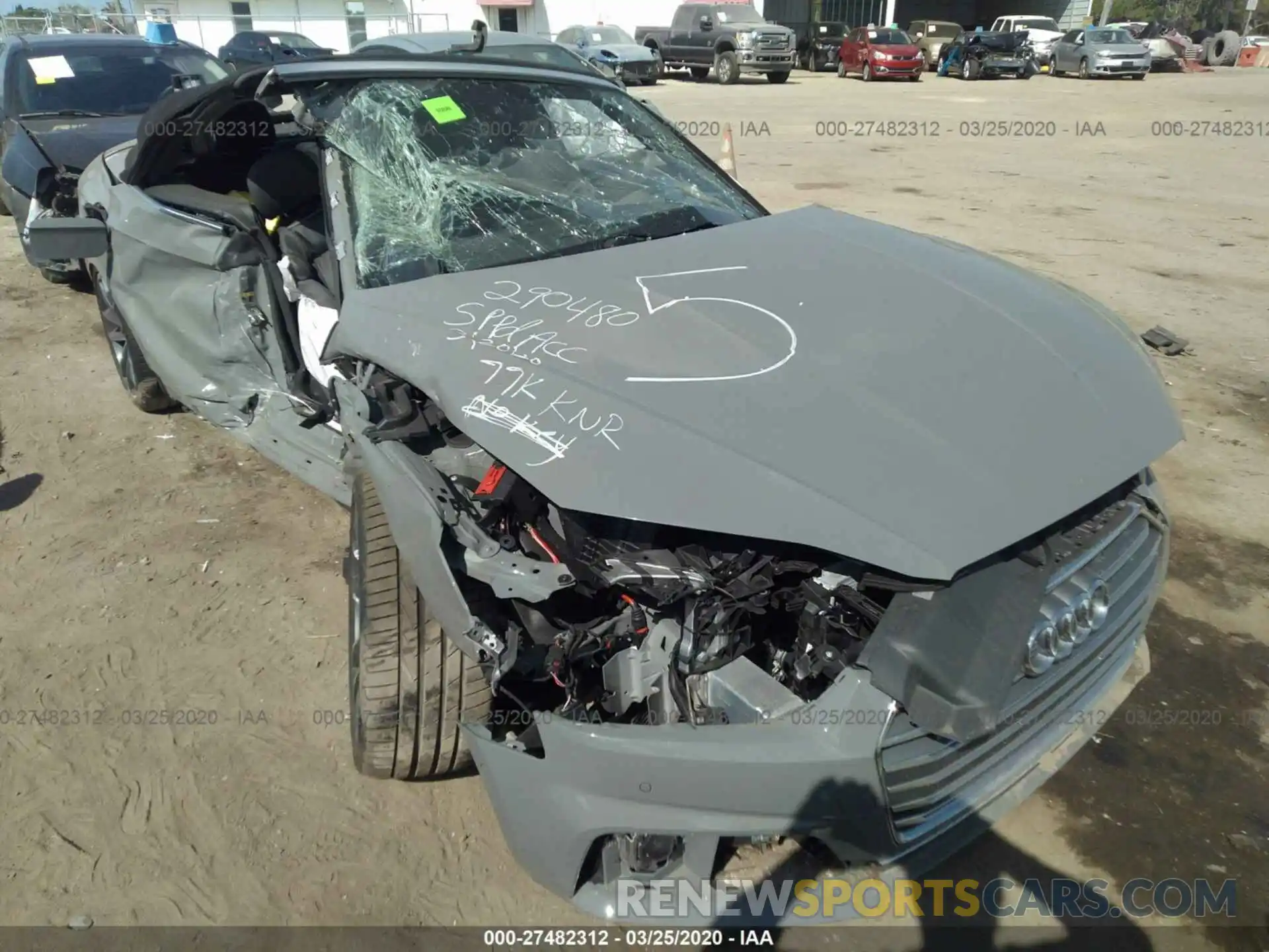 1 Photograph of a damaged car WAU24GF53KN007097 AUDI S5 2019