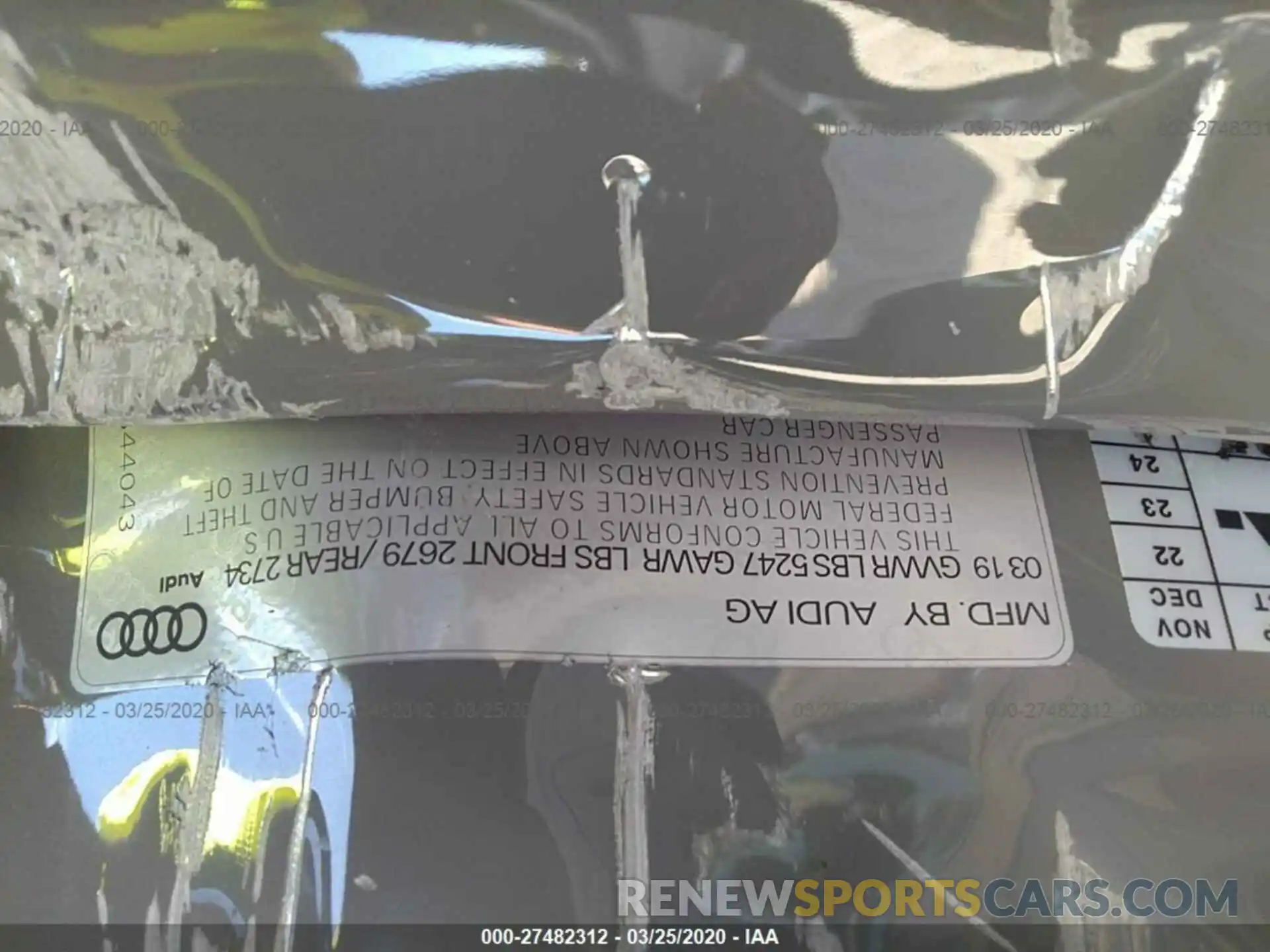 9 Photograph of a damaged car WAU24GF53KN007097 AUDI S5 2019