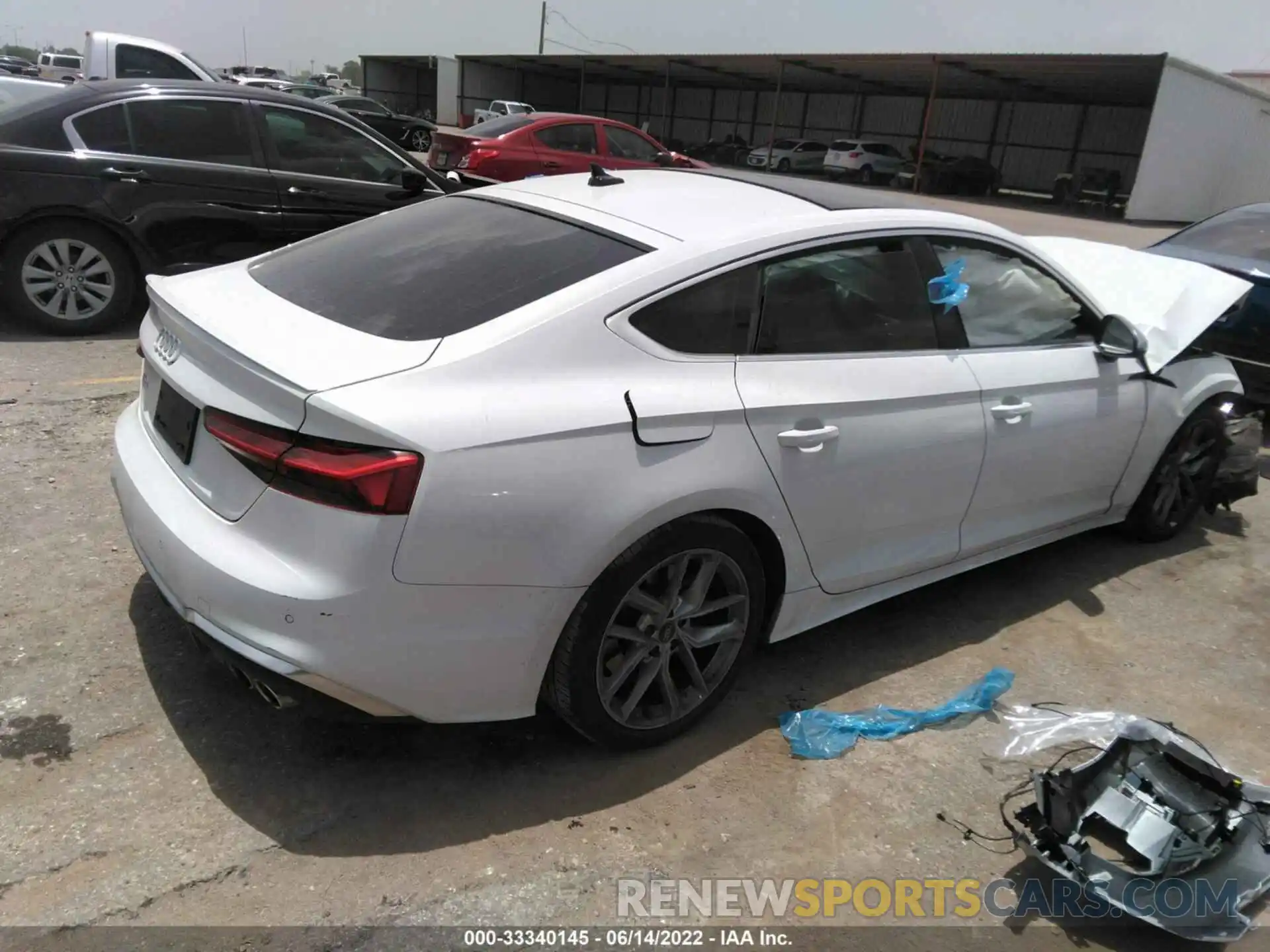 4 Фотография поврежденного автомобиля WAUC4CF5XMA052772 AUDI S5 SPORTBACK 2021