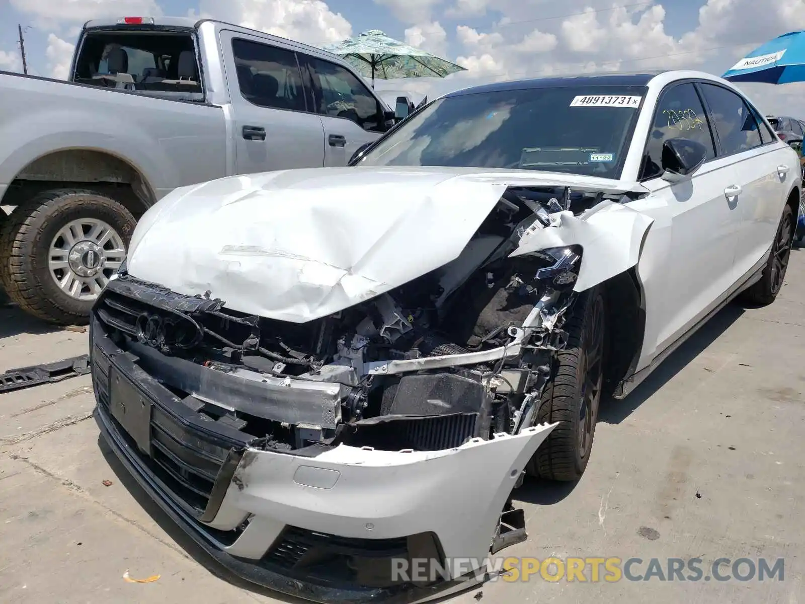 2 Photograph of a damaged car WAU8SAF80LN015358 AUDI S8 2020