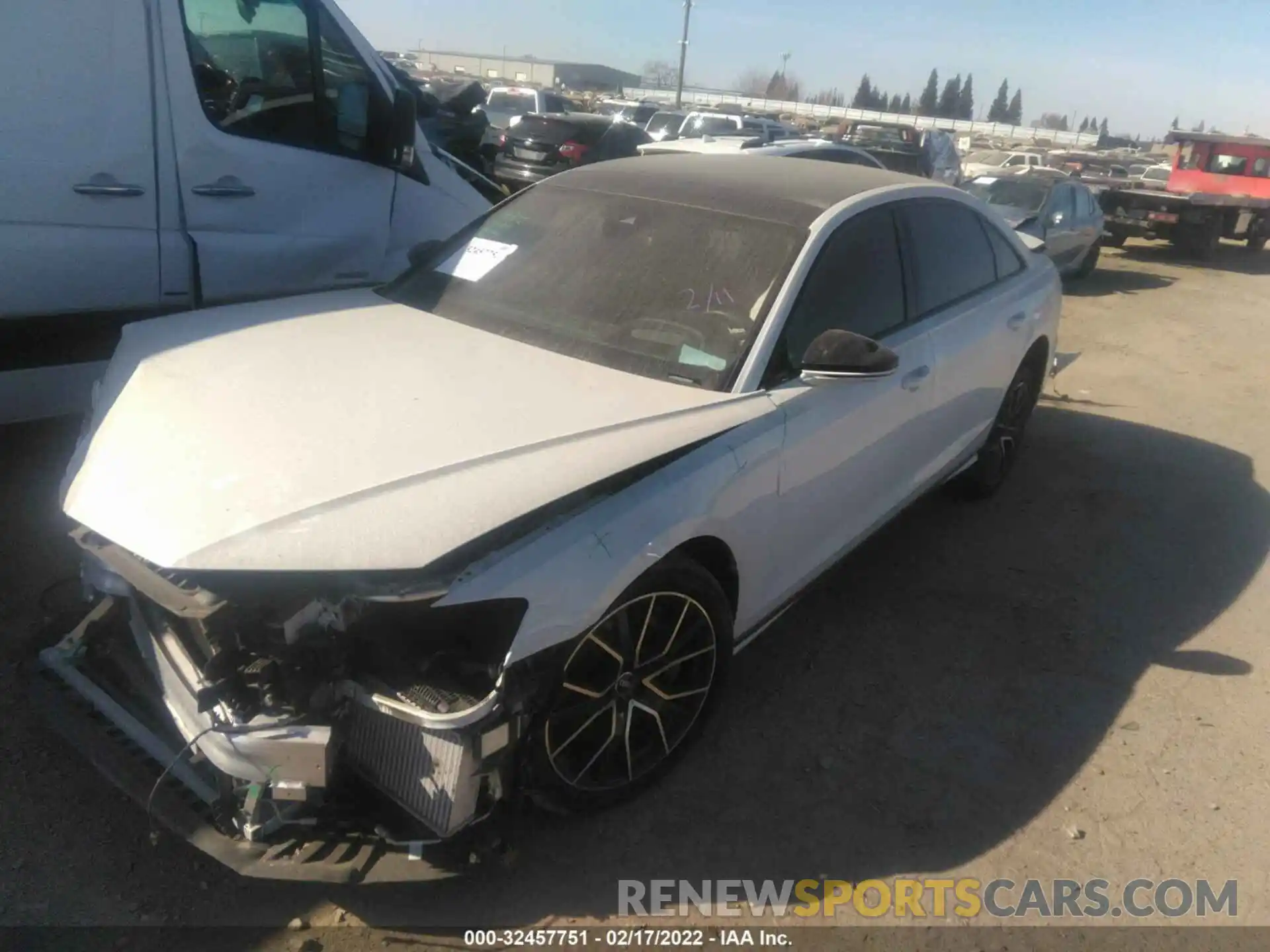 2 Photograph of a damaged car WAU8SAF89LN013558 AUDI S8 2020