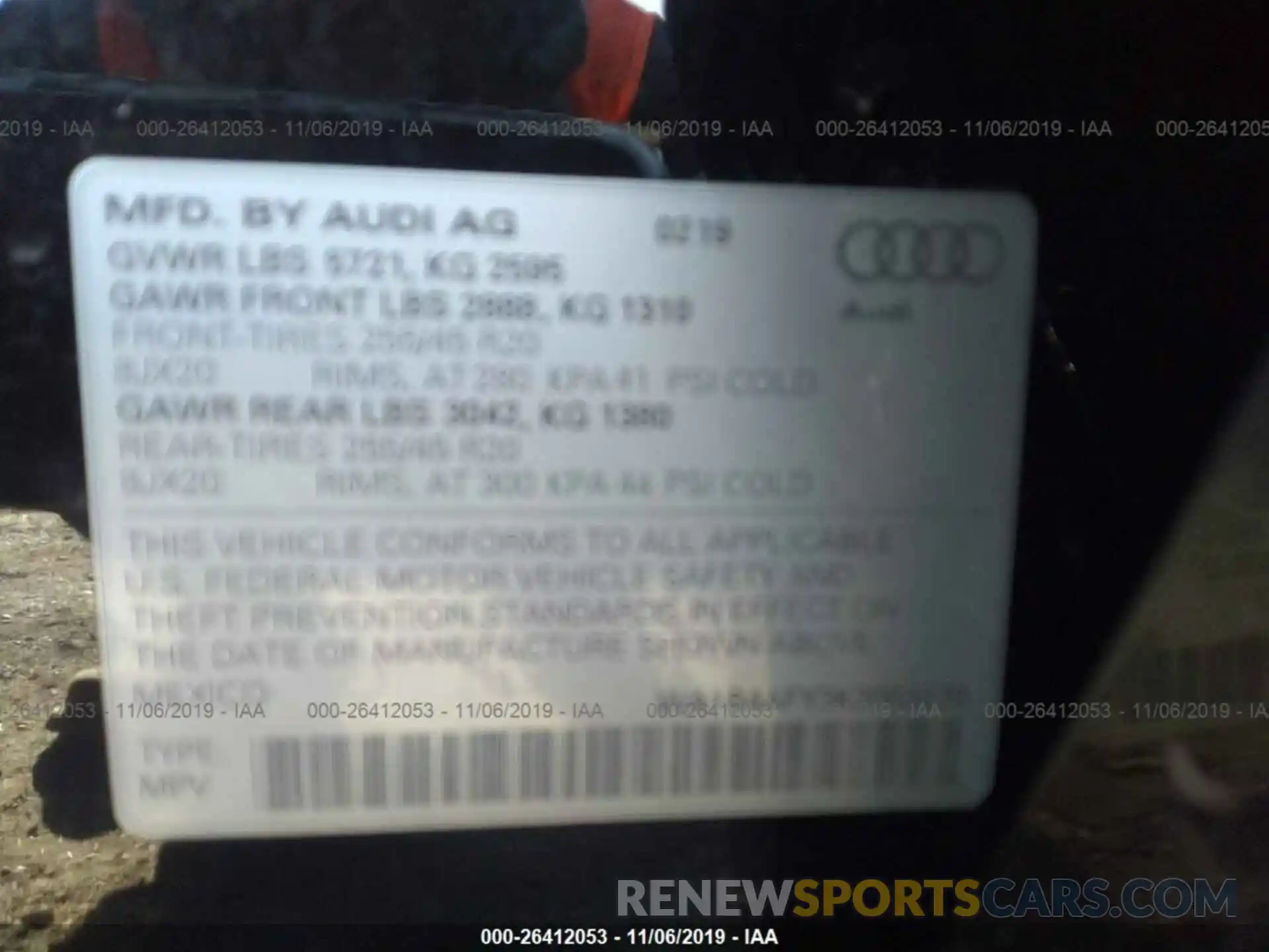 9 Photograph of a damaged car WA1B4AFY3K2063370 AUDI SQ5 2019