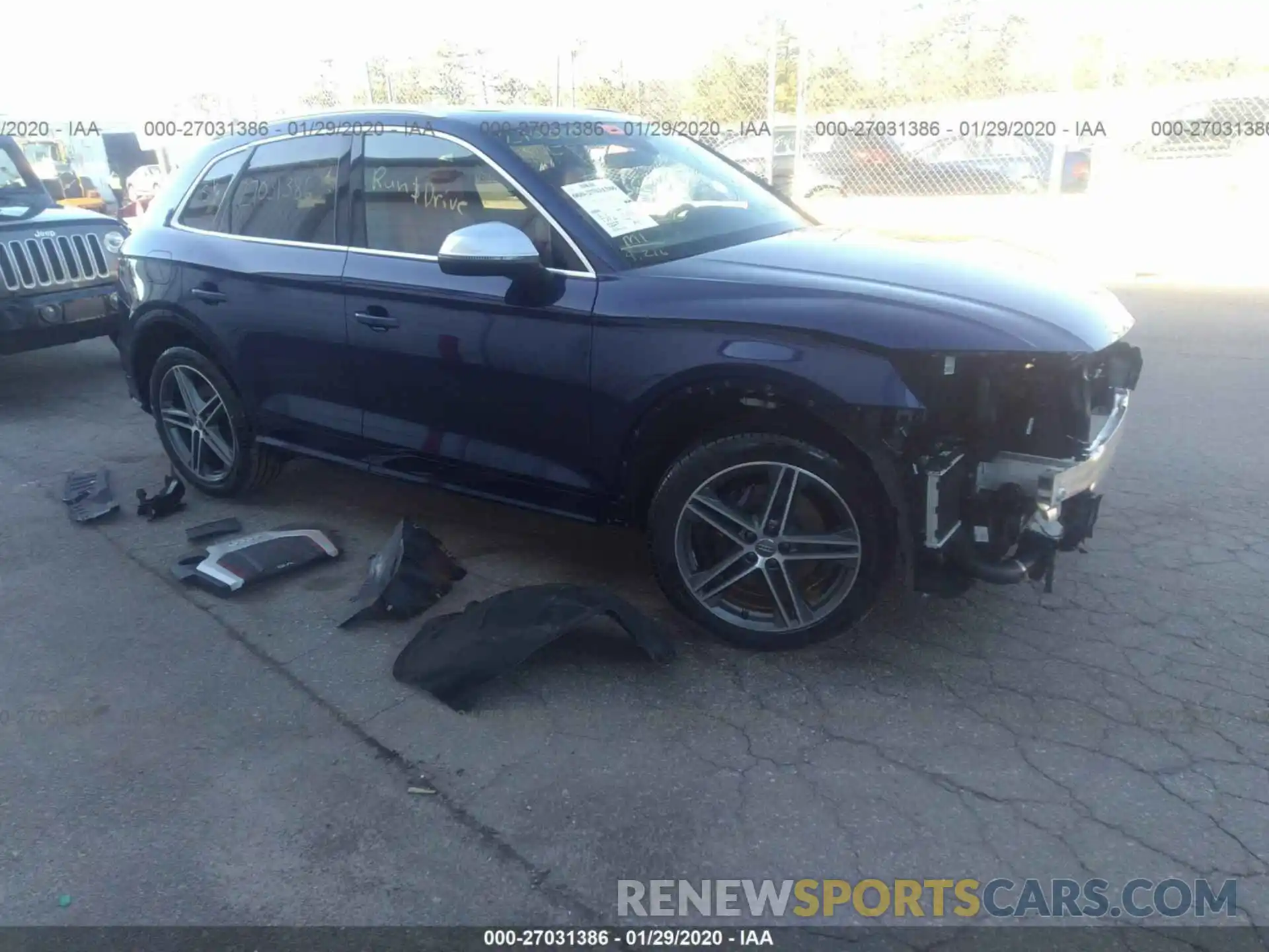 1 Фотография поврежденного автомобиля WA1B4AFY7K2002698 AUDI SQ5 2019