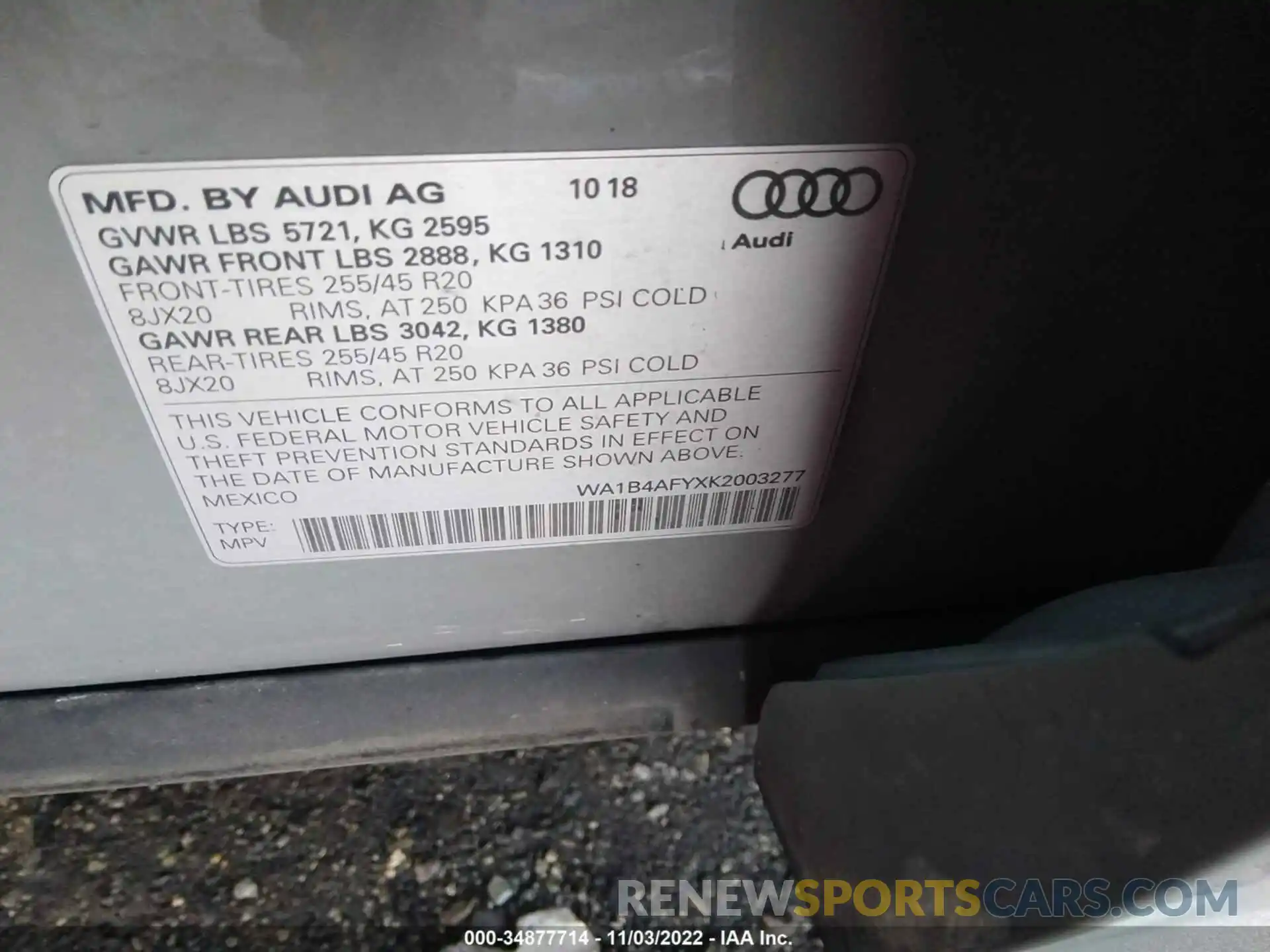 9 Photograph of a damaged car WA1B4AFYXK2003277 AUDI SQ5 2019