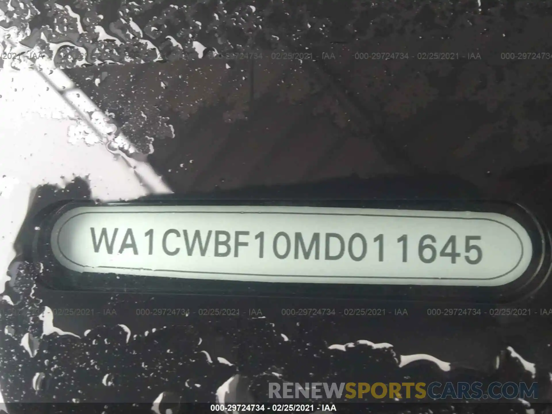 9 Фотография поврежденного автомобиля WA1CWBF10MD011645 AUDI SQ8 2021