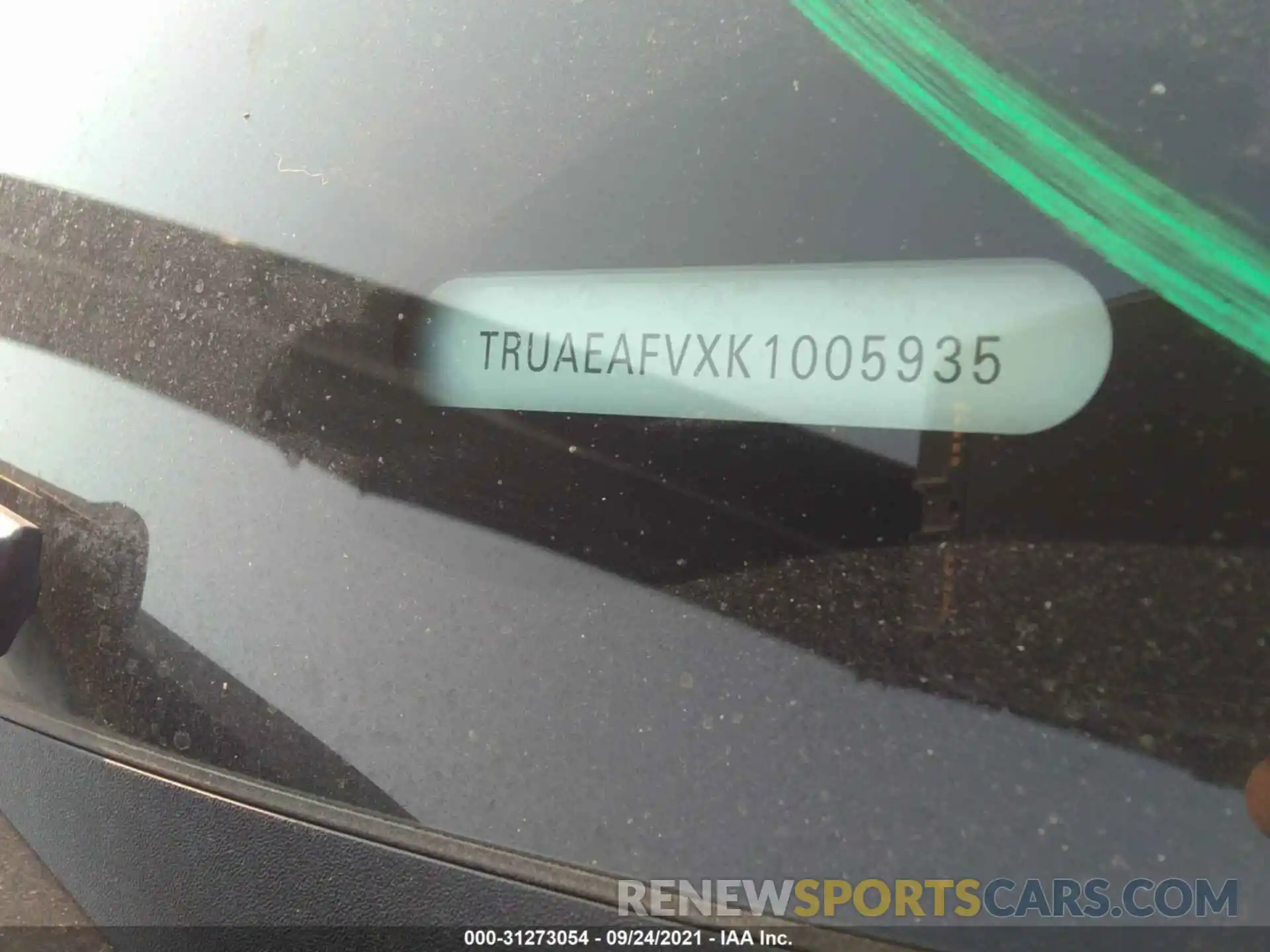 9 Photograph of a damaged car TRUAEAFVXK1005935 AUDI TT COUPE 2019