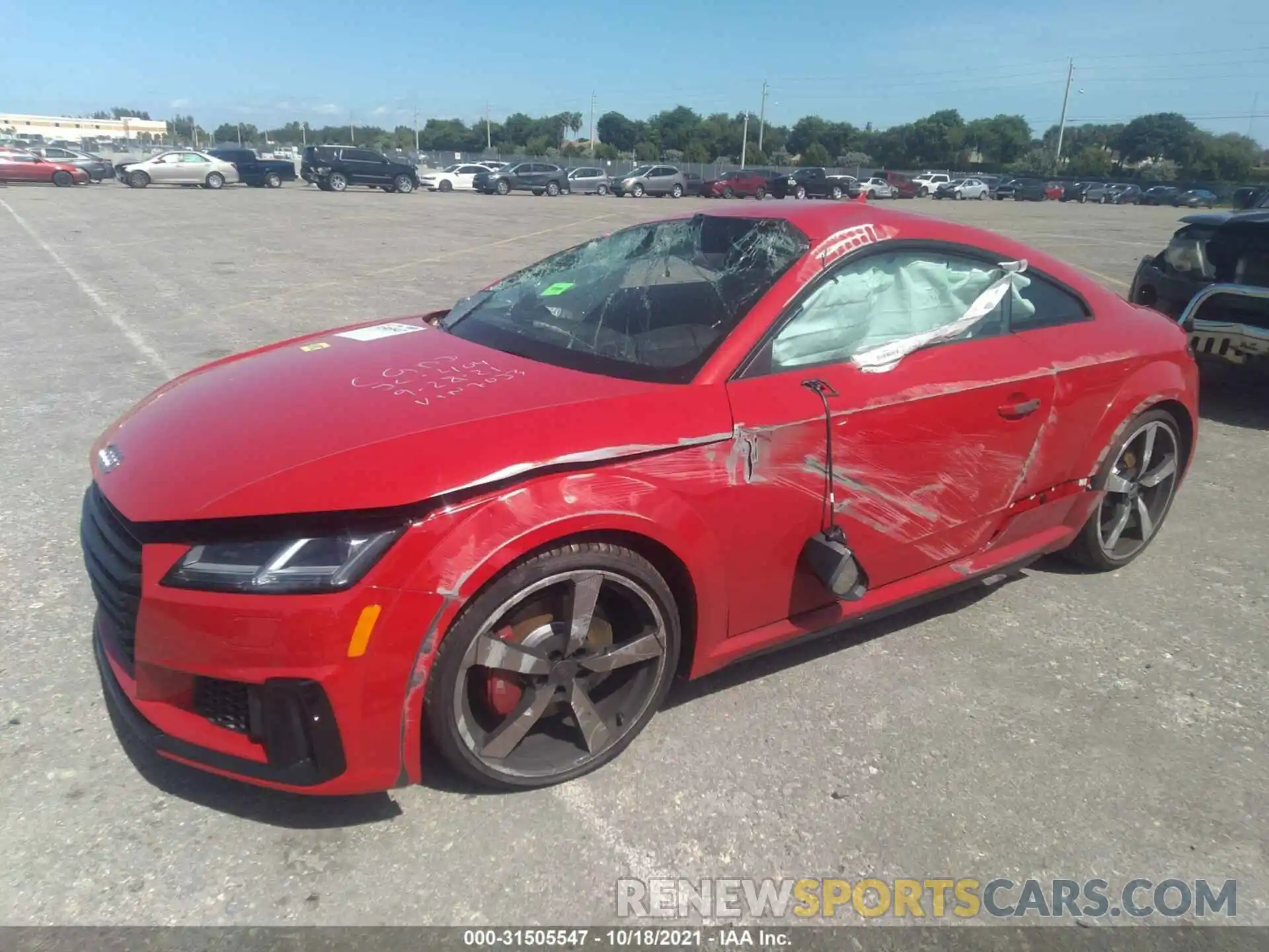 2 Photograph of a damaged car TRUA1AFV4M1007033 AUDI TTS 2021