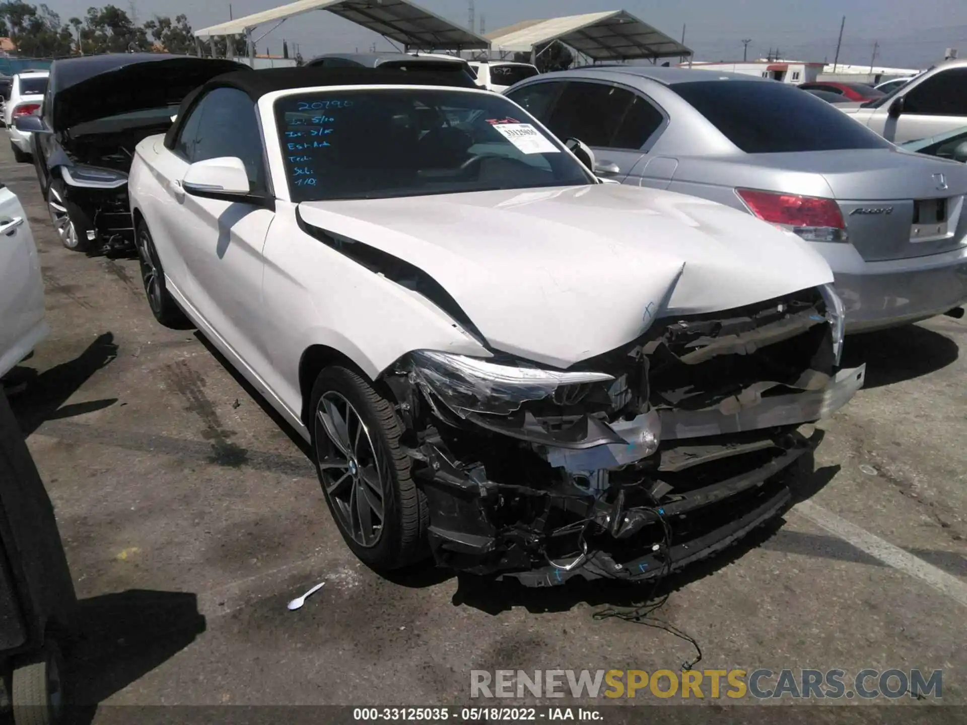 1 Photograph of a damaged car WBA2M7C51K7D15493 BMW 2 SERIES 2019