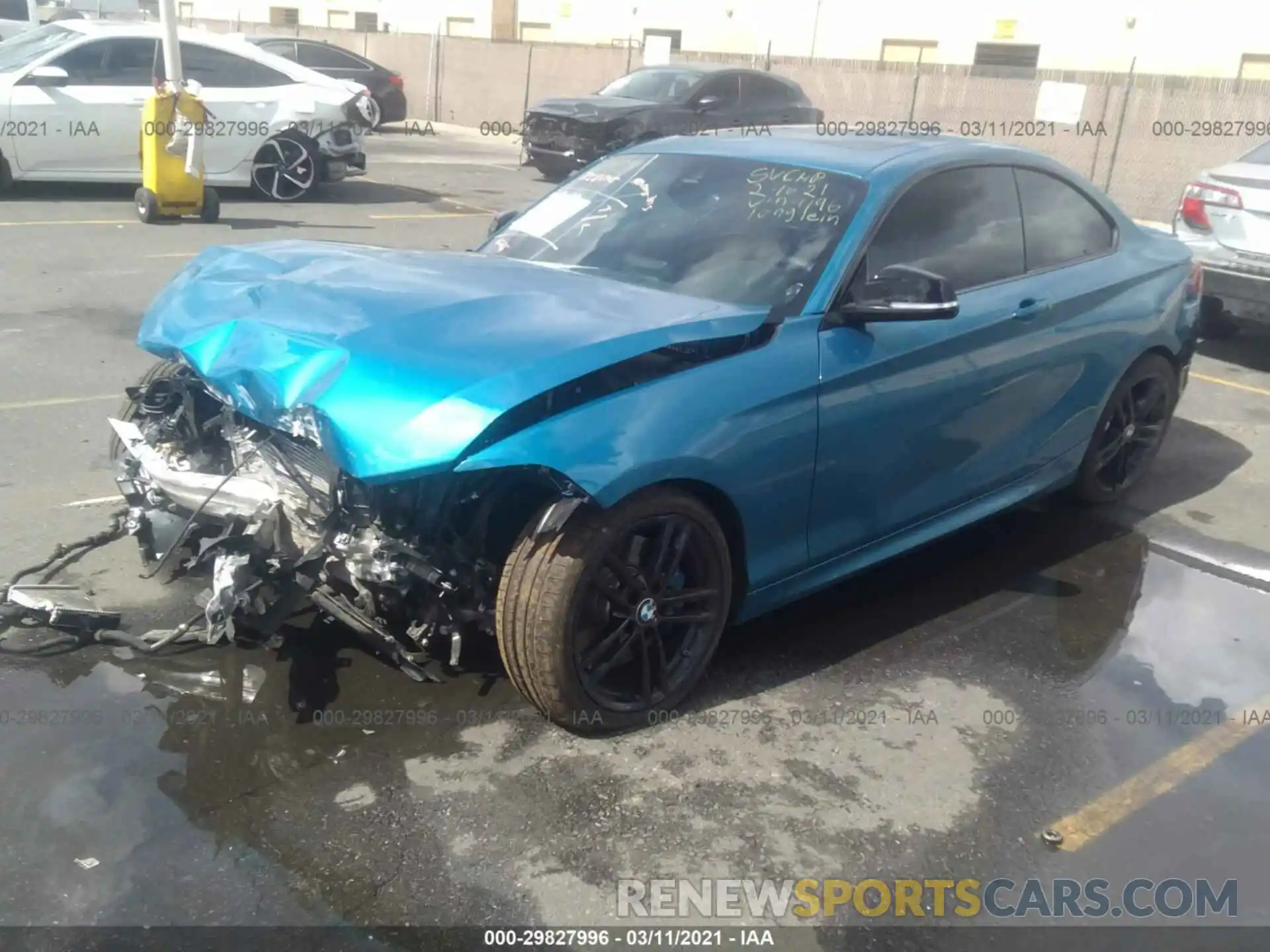 2 Photograph of a damaged car WBA2J5C02M7H01196 BMW 2 SERIES 2021